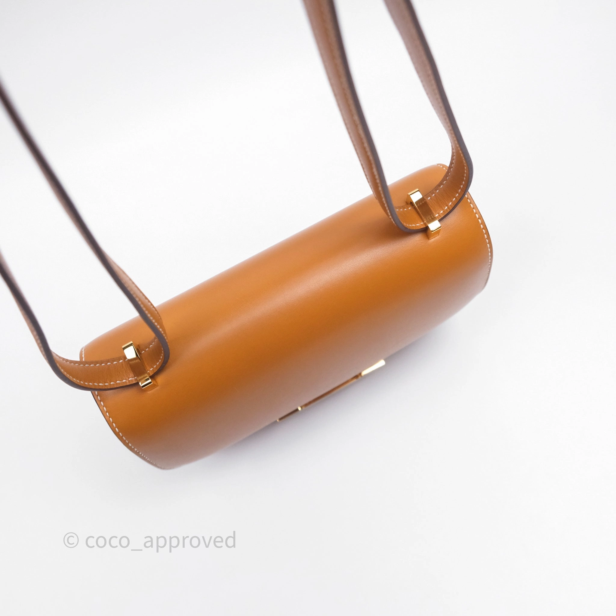 Herms Constance Mini 18cm Naturel-Sabl 21 Butler Gold Hardware