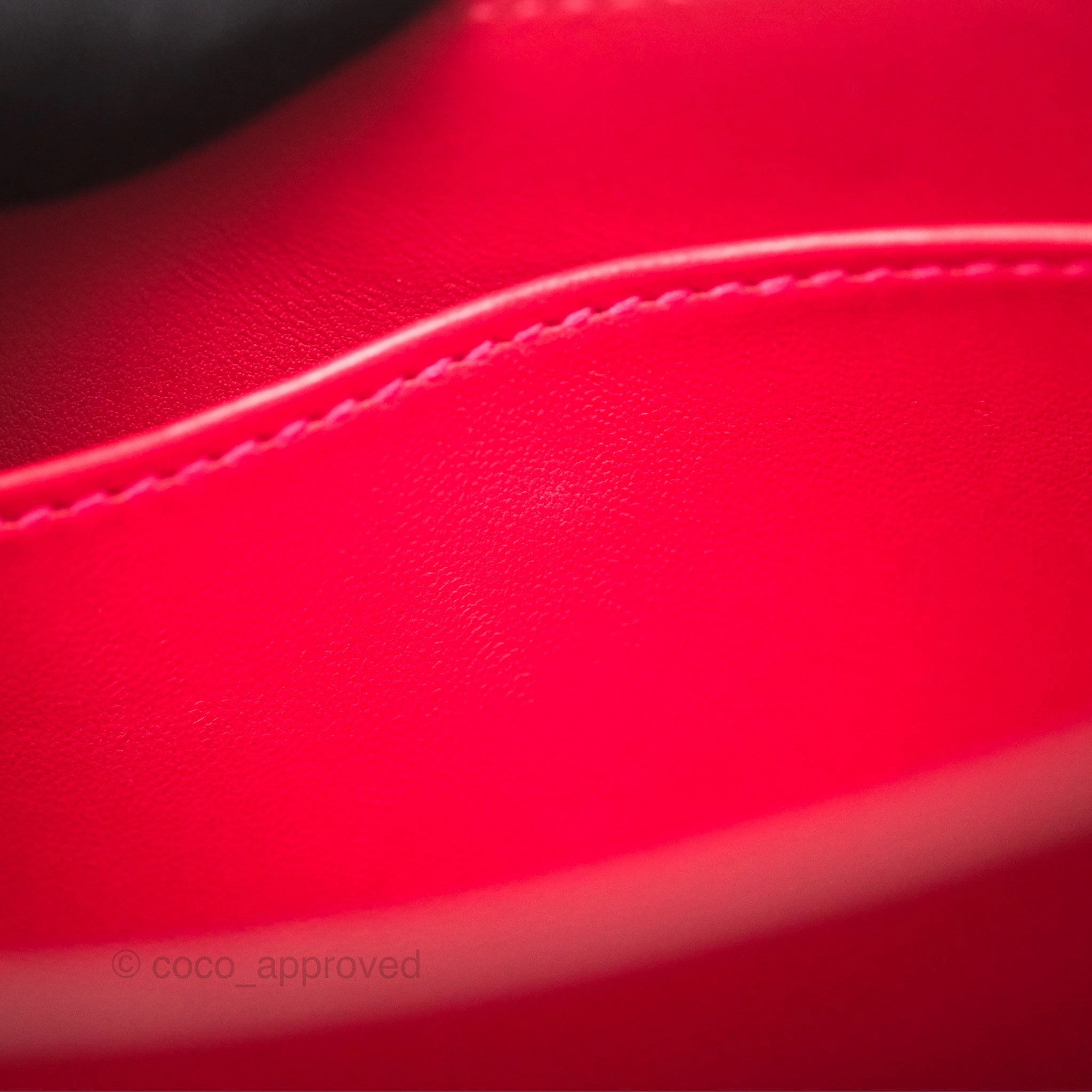 Herms Constance Mini 18cm Red Epsom Gold Hardware
