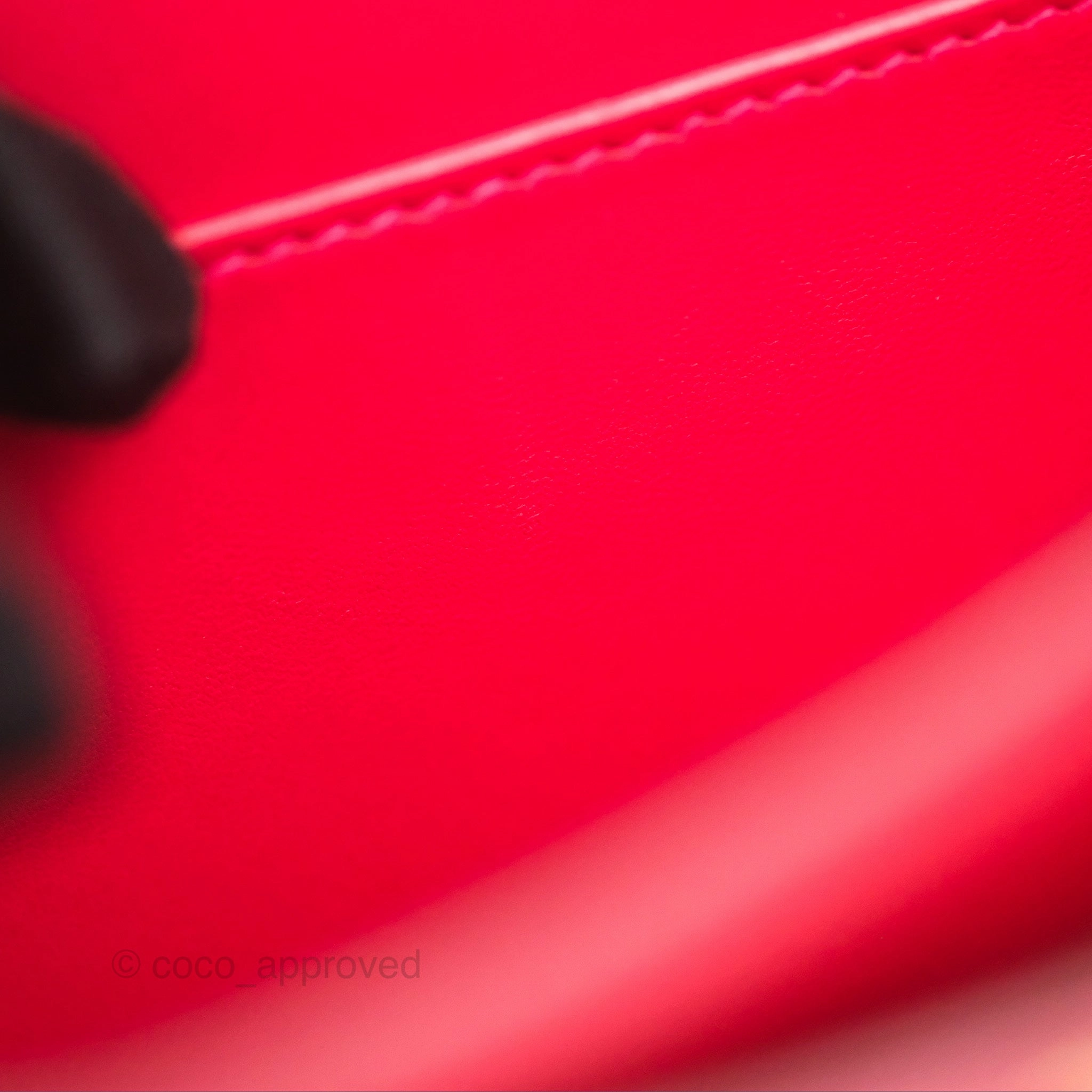 Herms Constance Mini 18cm Red Epsom Gold Hardware