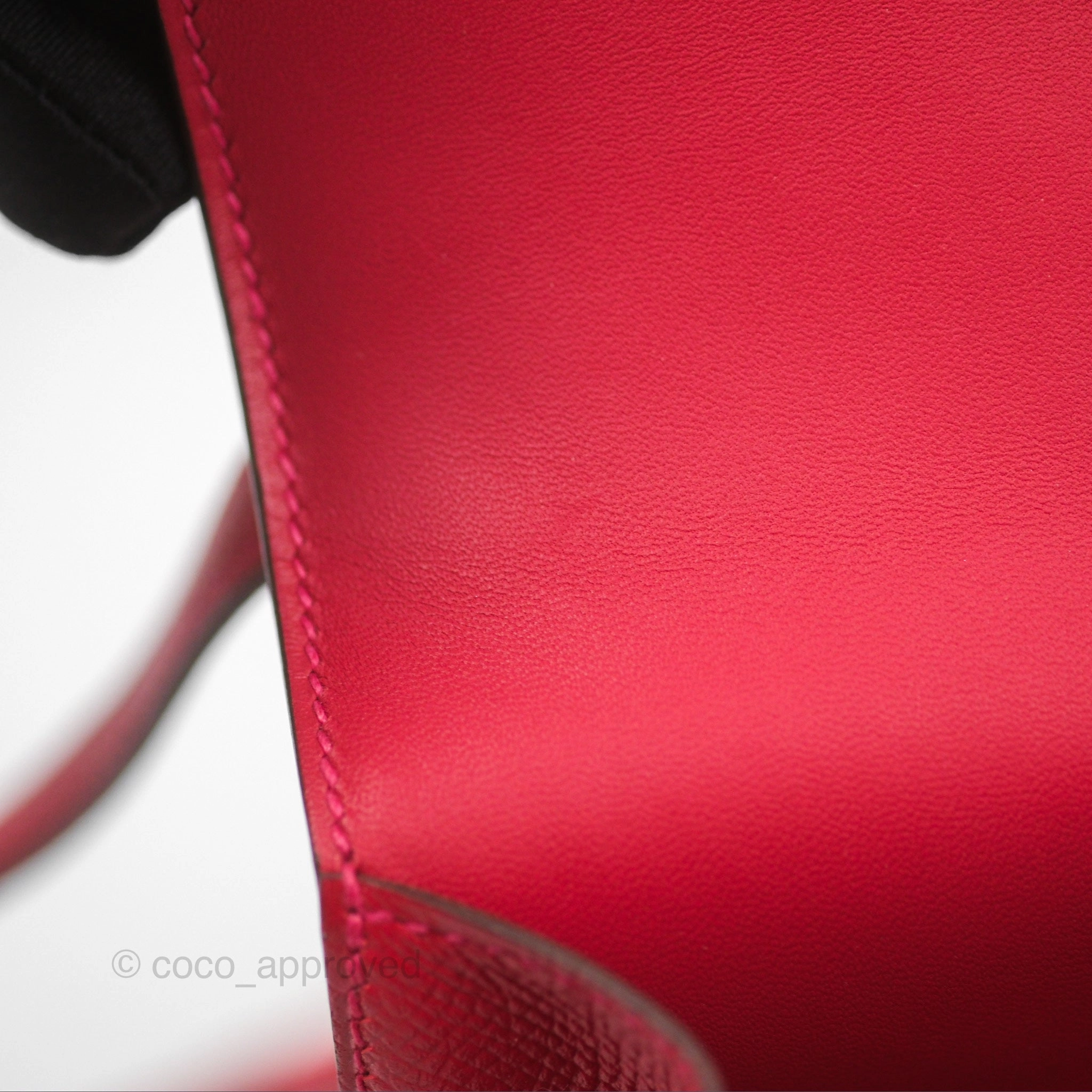Herms Constance Mini 18cm Red Epsom Gold Hardware