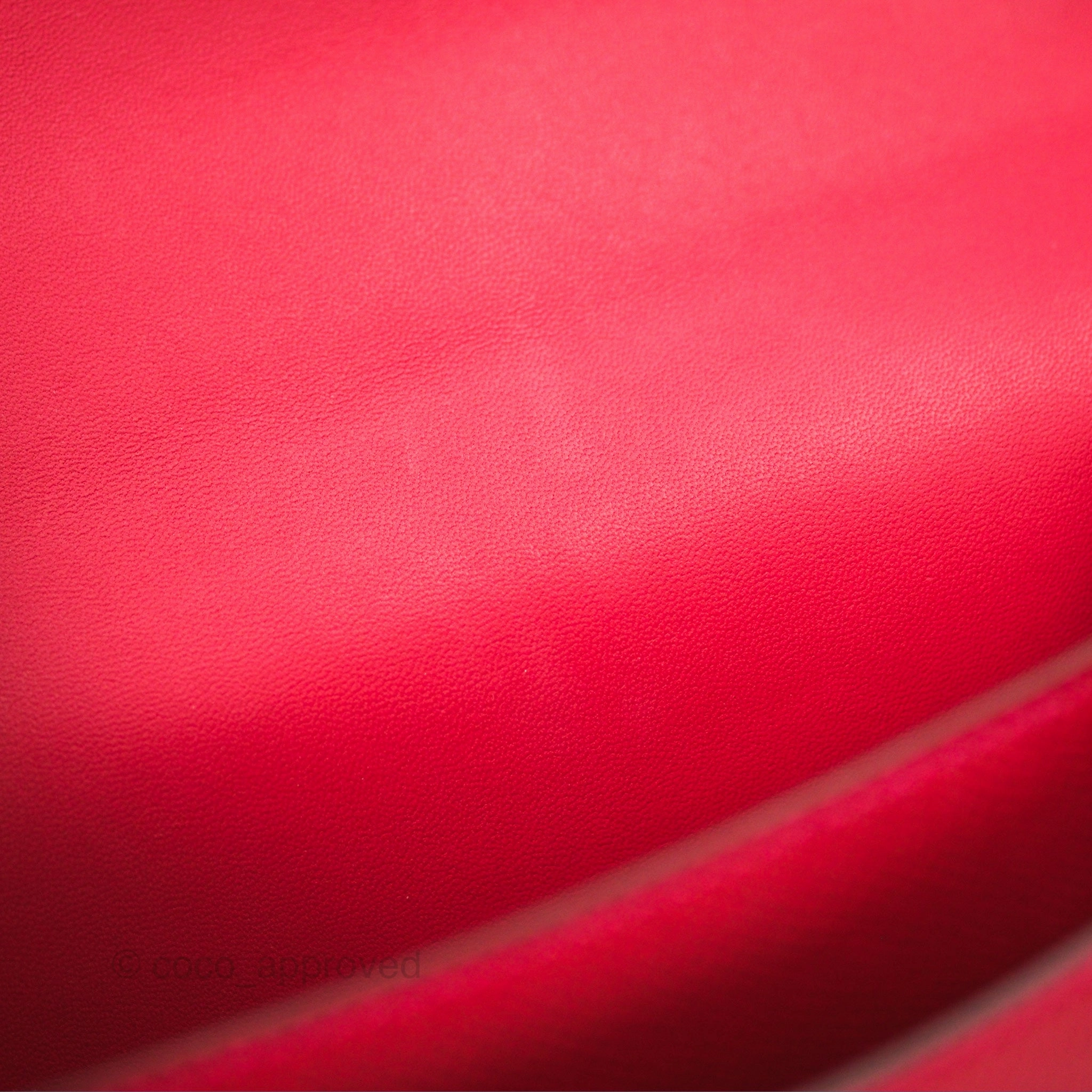 Herms Constance Mini 18cm Red Epsom Gold Hardware