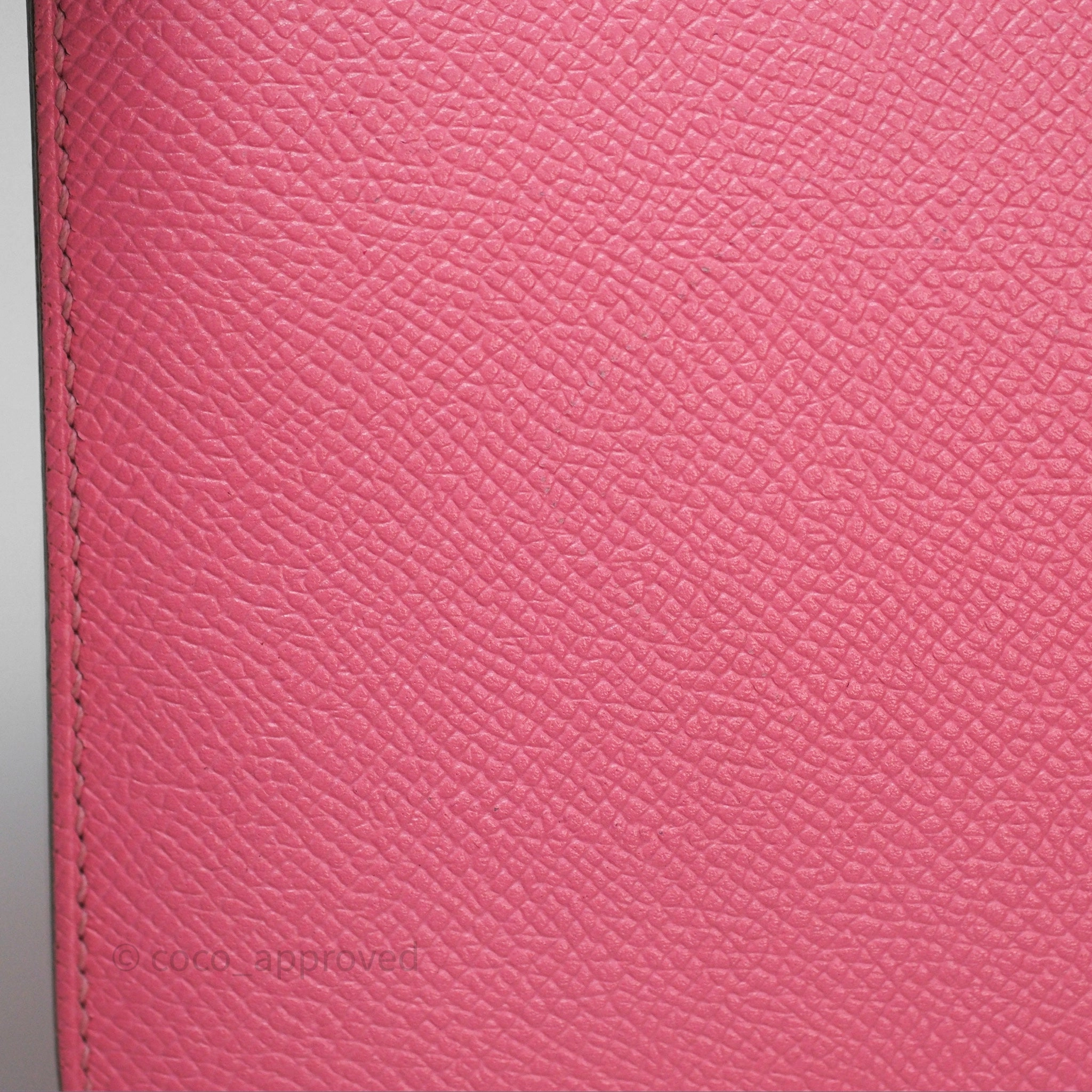 Herms Constance Mini 18cm Rose d'ete Epsom Palladium Hardware