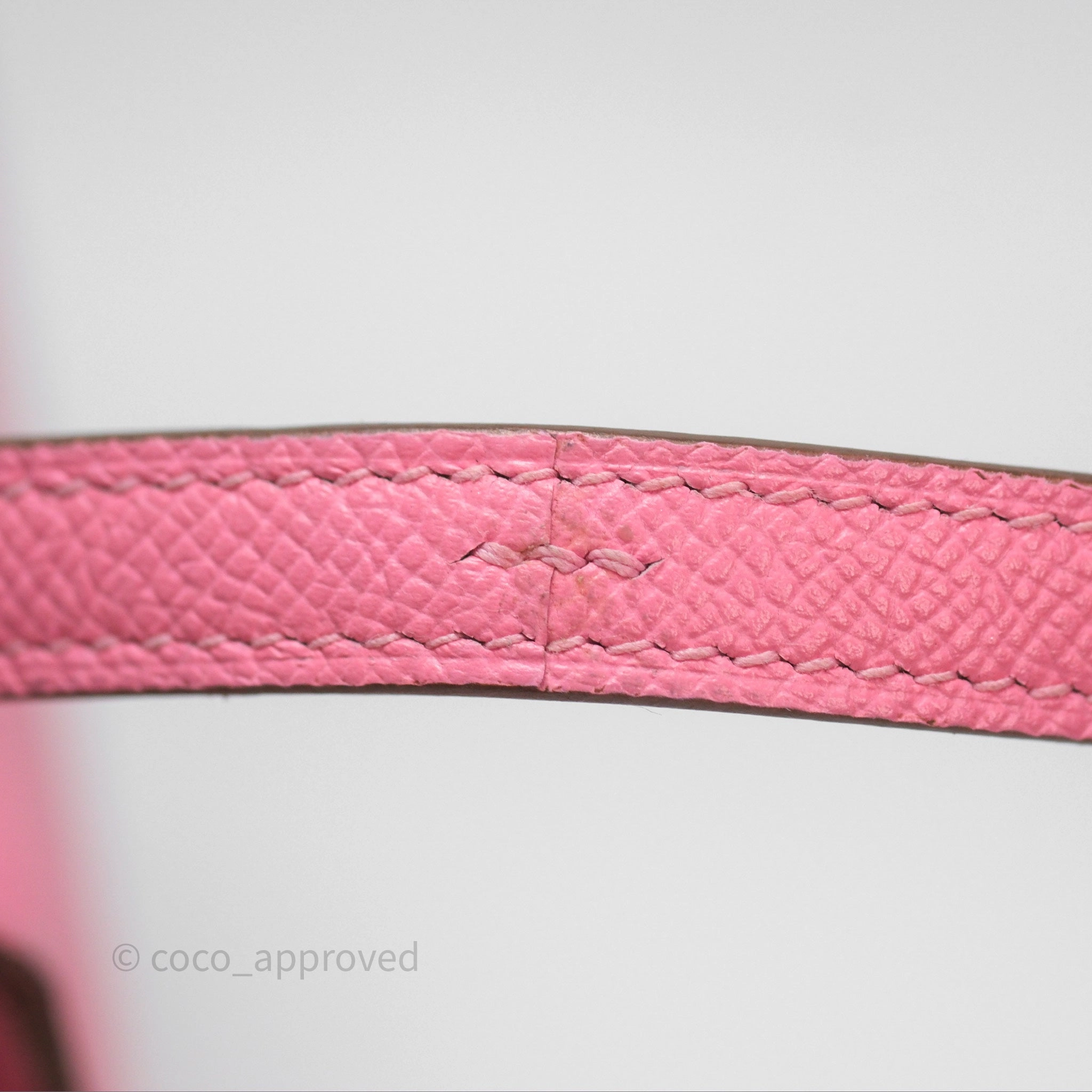 Herms Constance Mini 18cm Rose d'ete Epsom Palladium Hardware