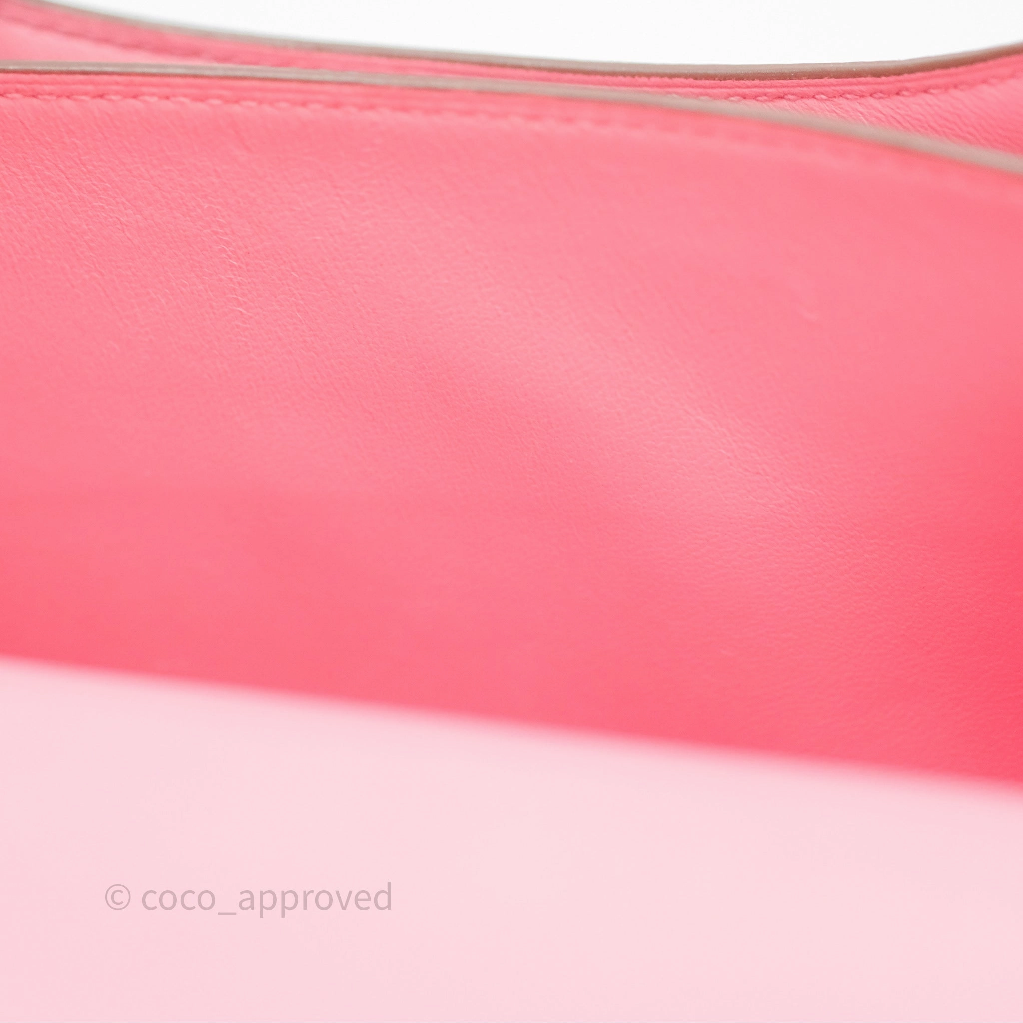 Herms Constance Mini 18cm Rose d'ete Epsom Palladium Hardware