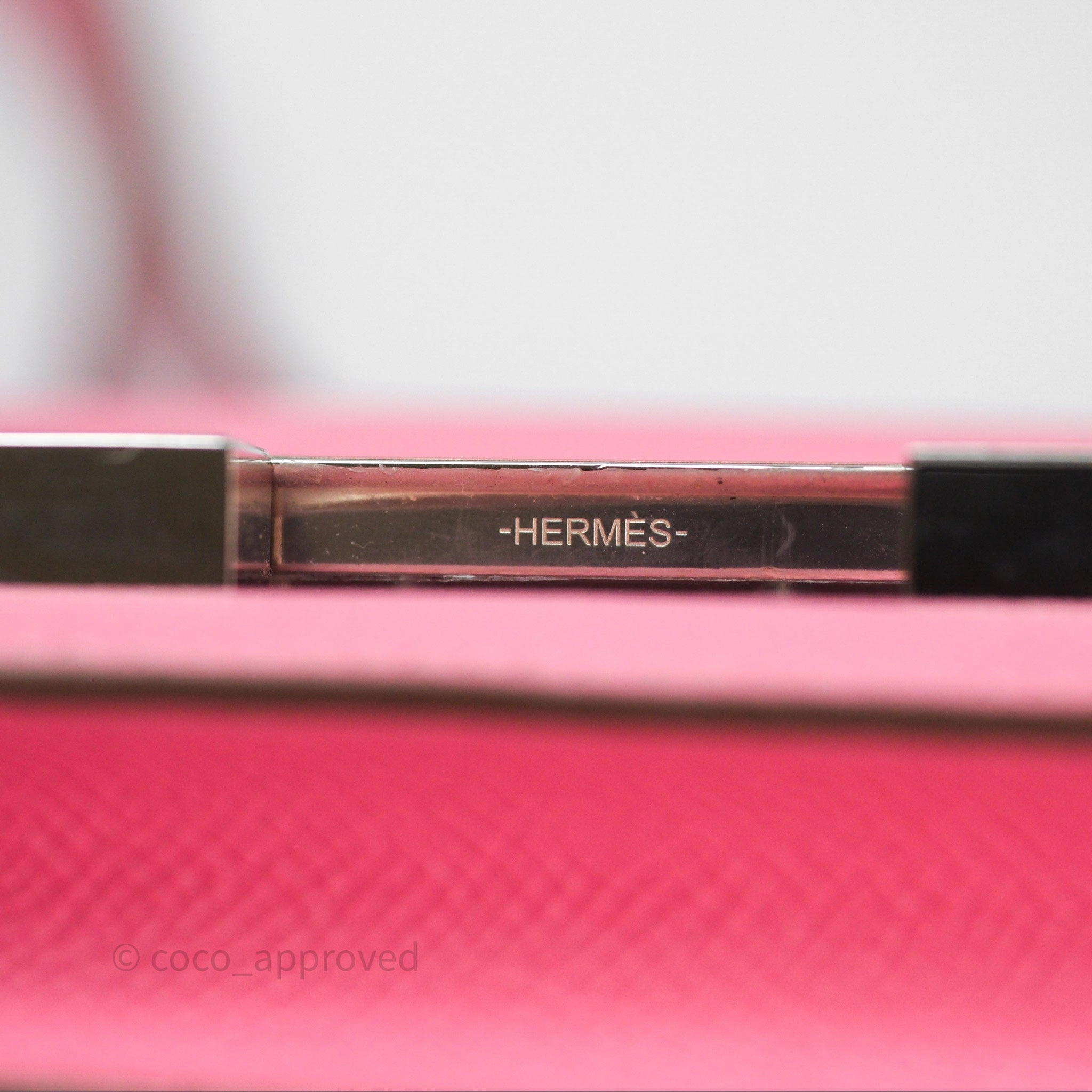 Herms Constance Mini 18cm Rose d'ete Epsom Palladium Hardware