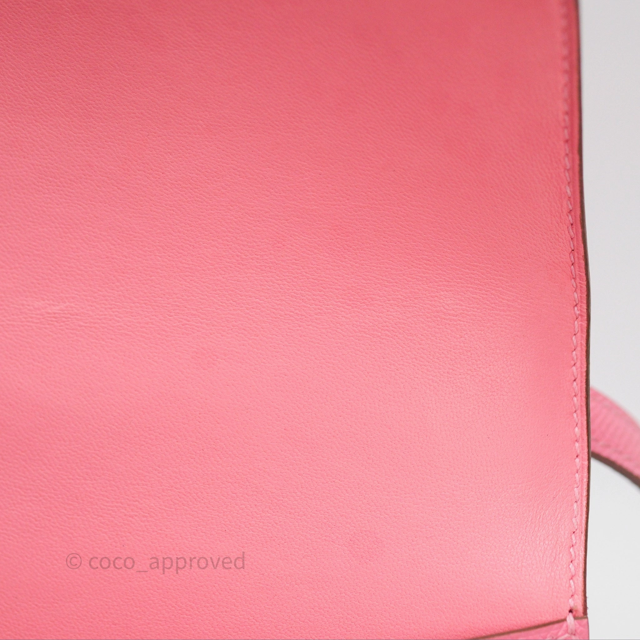 Herms Constance Mini 18cm Rose d'ete Epsom Palladium Hardware
