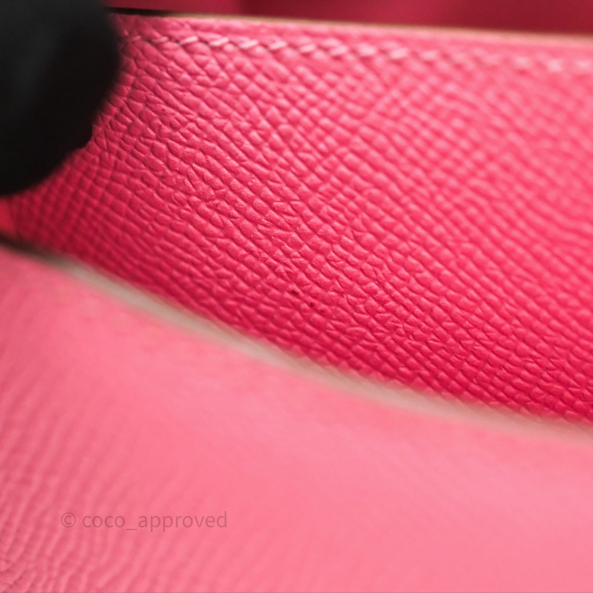 Herms Constance Mini 18cm Rose d'ete Epsom Palladium Hardware