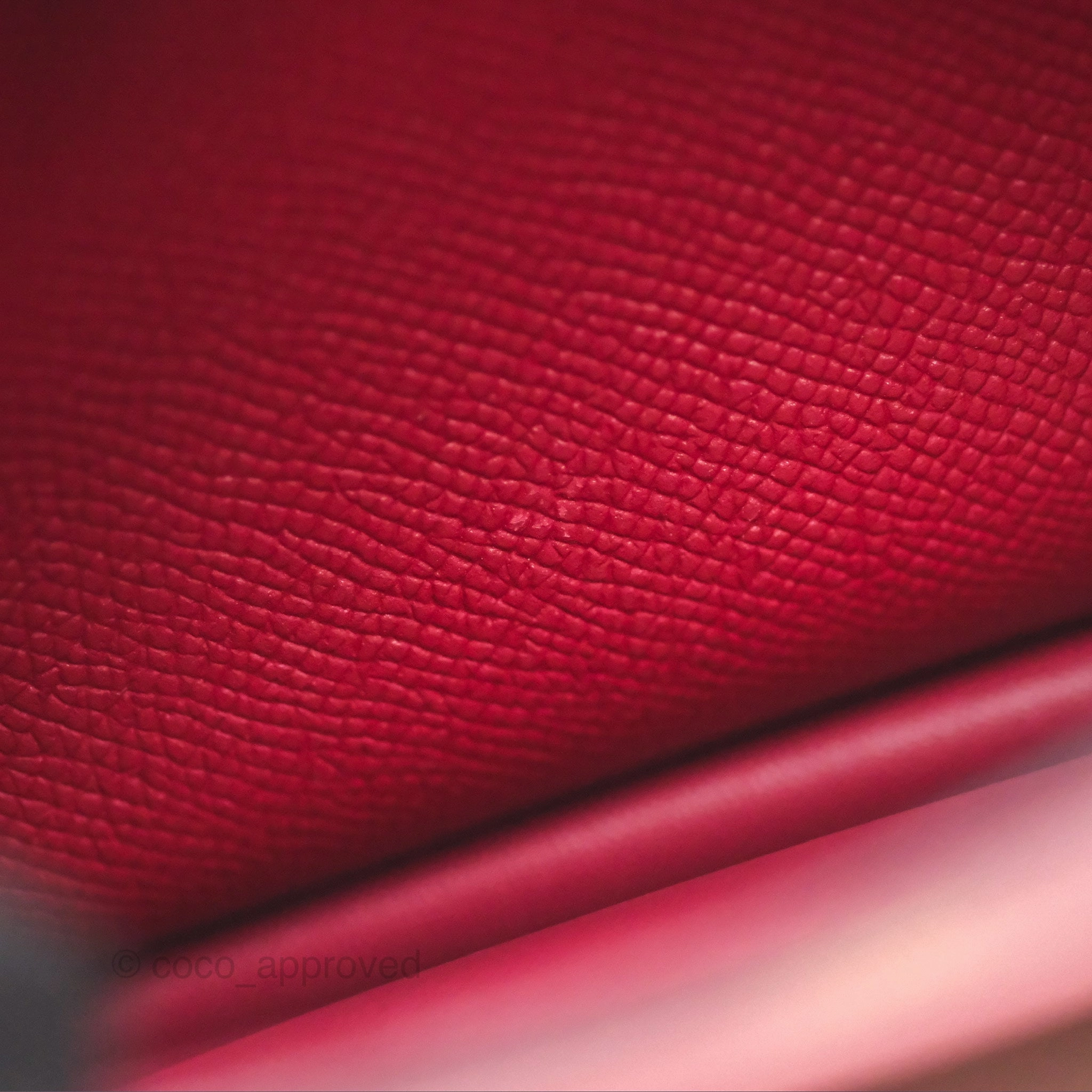 Herms Constance Mini 18cm Rouge Grenat K1 Epsom Gold Hardware