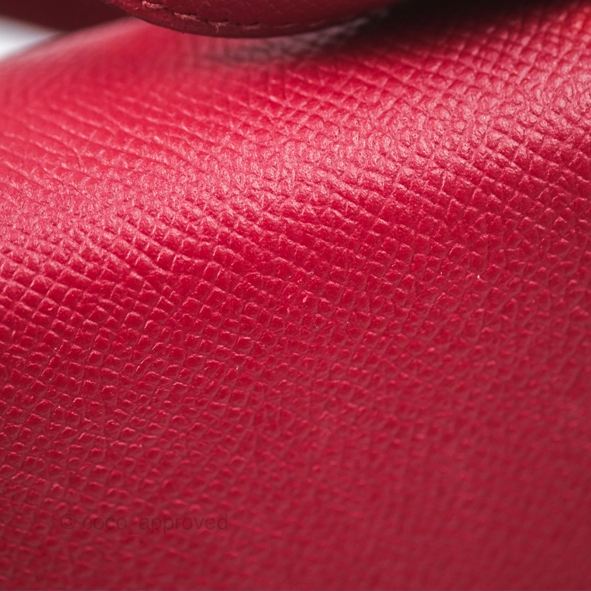 Herms Constance Mini 18cm Rouge Grenat K1 Epsom Gold Hardware