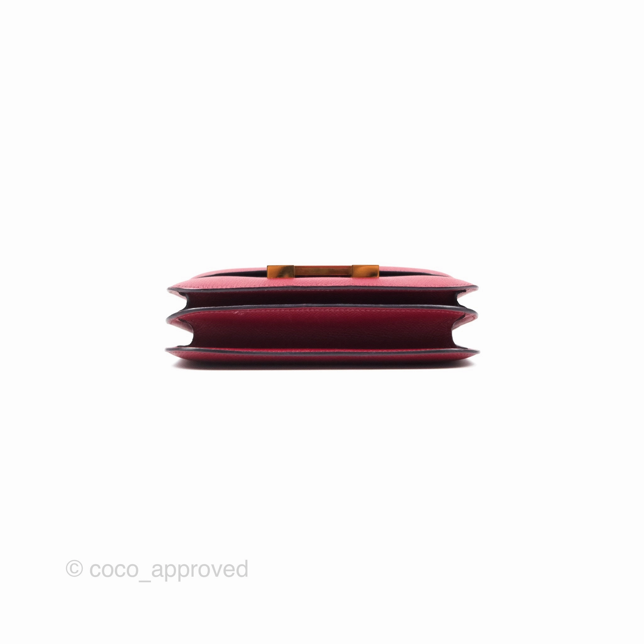 Herms Constance Mini 18cm Rouge Grenat K1 Epsom Gold Hardware