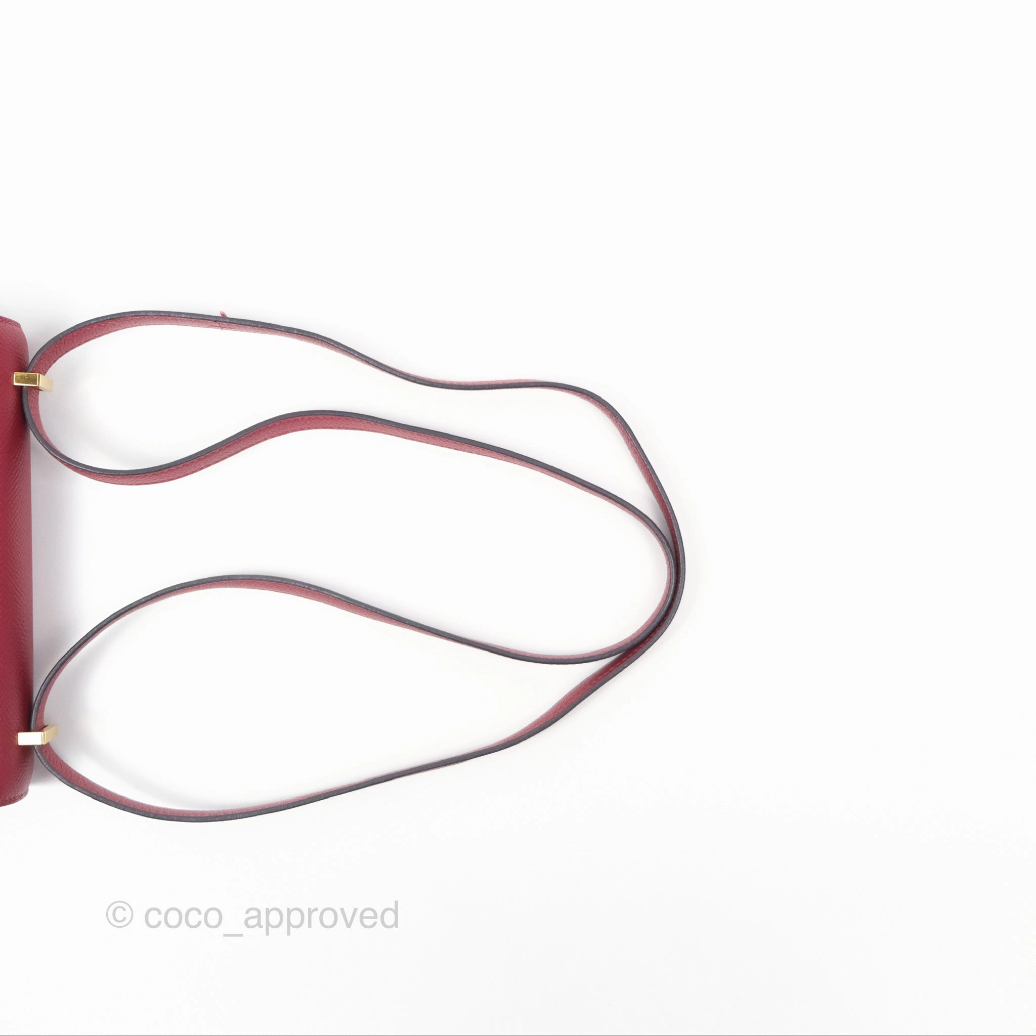 Herms Constance Mini 18cm Rouge Grenat K1 Epsom Gold Hardware