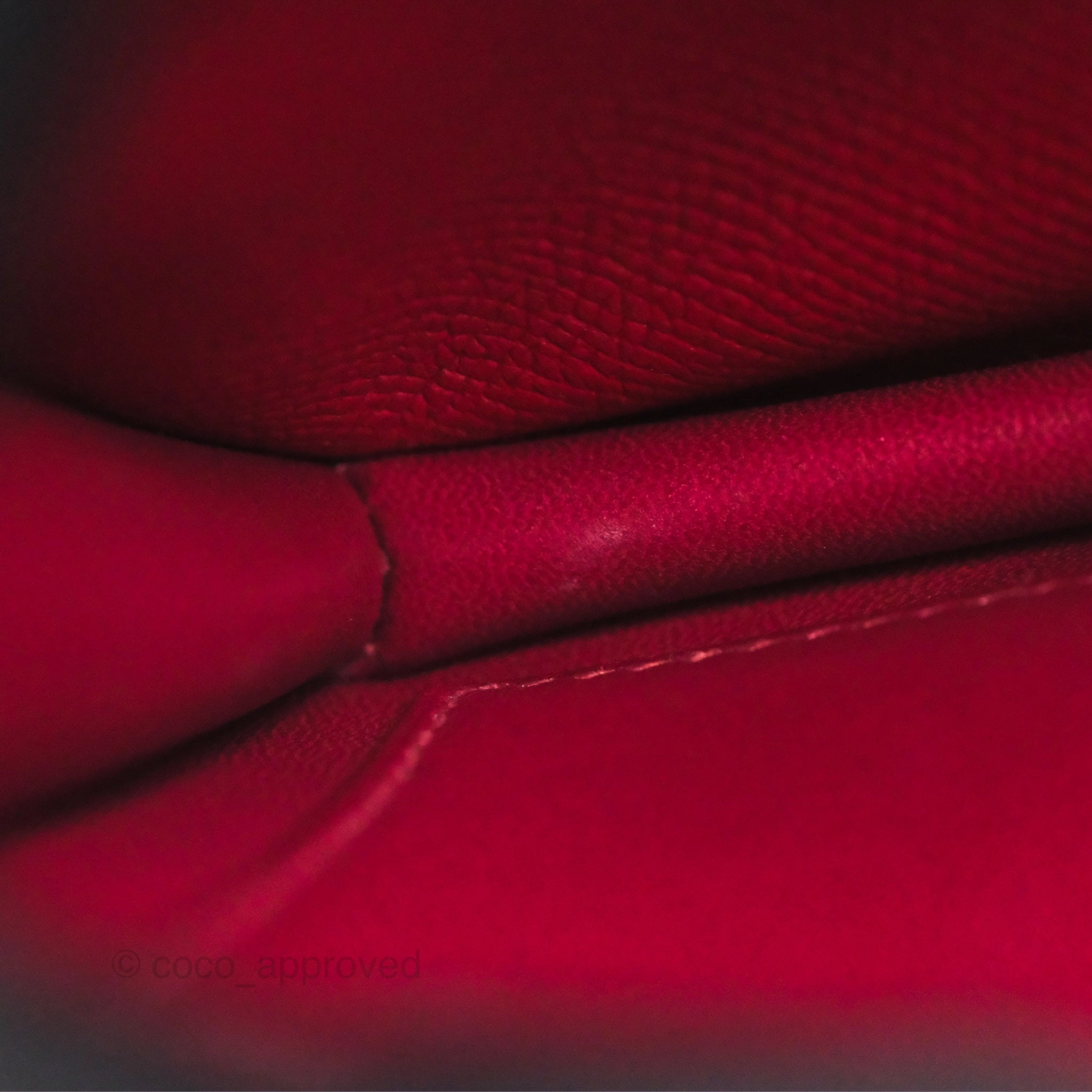 Herms Constance Mini 18cm Rouge Grenat K1 Epsom Gold Hardware