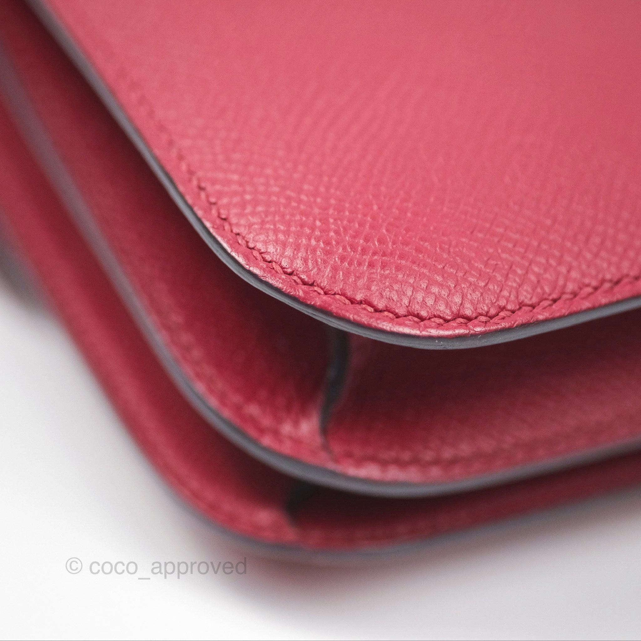 Herms Constance Mini 18cm Rouge Grenat K1 Epsom Gold Hardware
