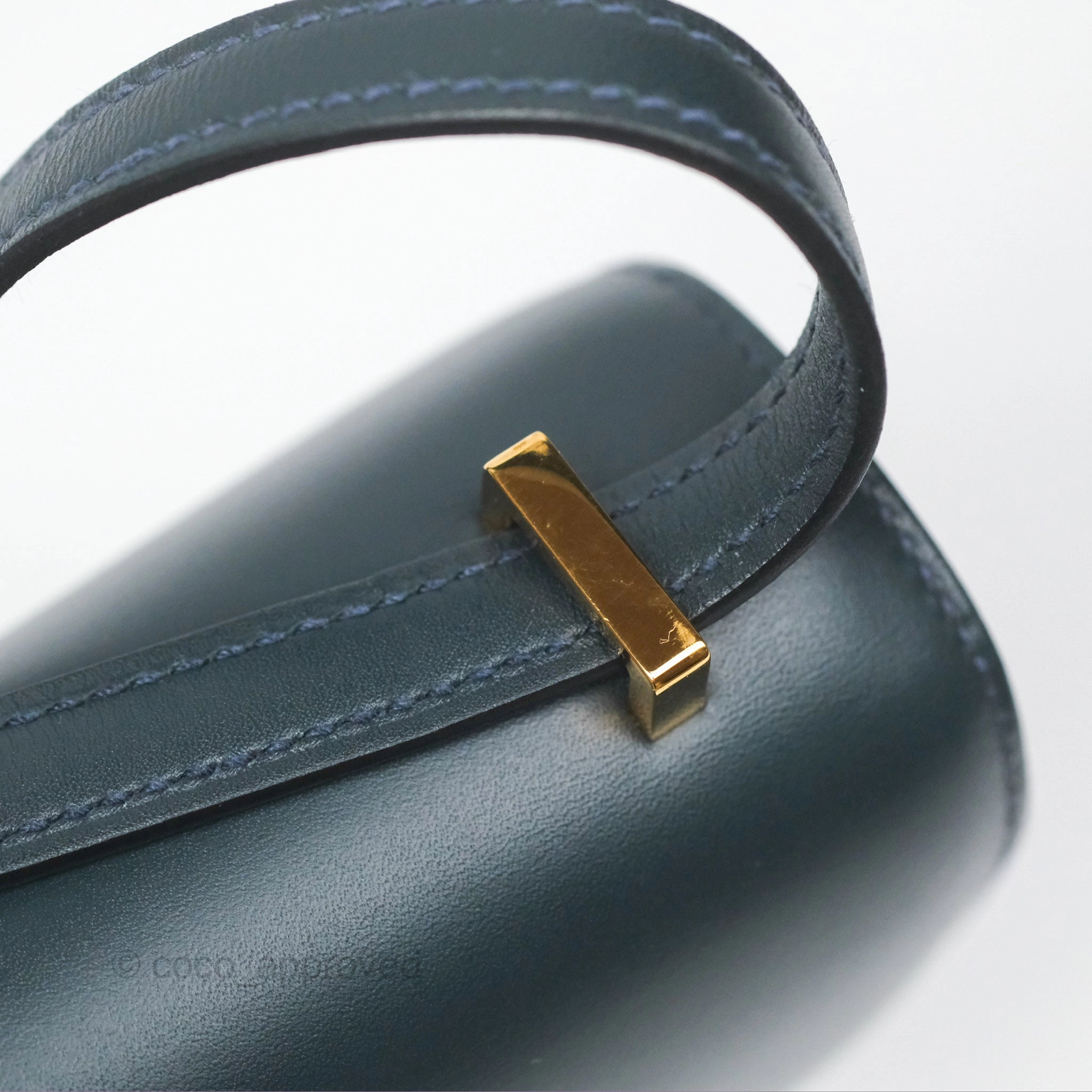 Herms Constance Mini 18cm Veau Rousseau Veau Monsieur Gold Hardware