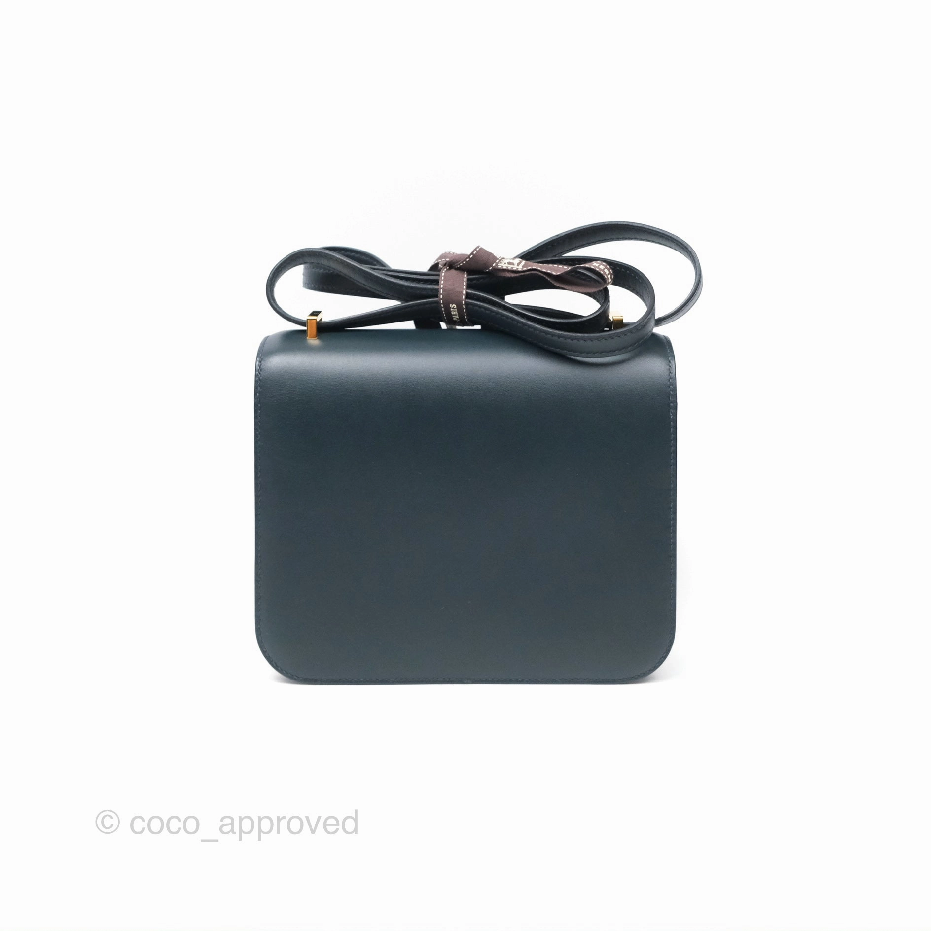 Herms Constance Mini 18cm Veau Rousseau Veau Monsieur Gold Hardware