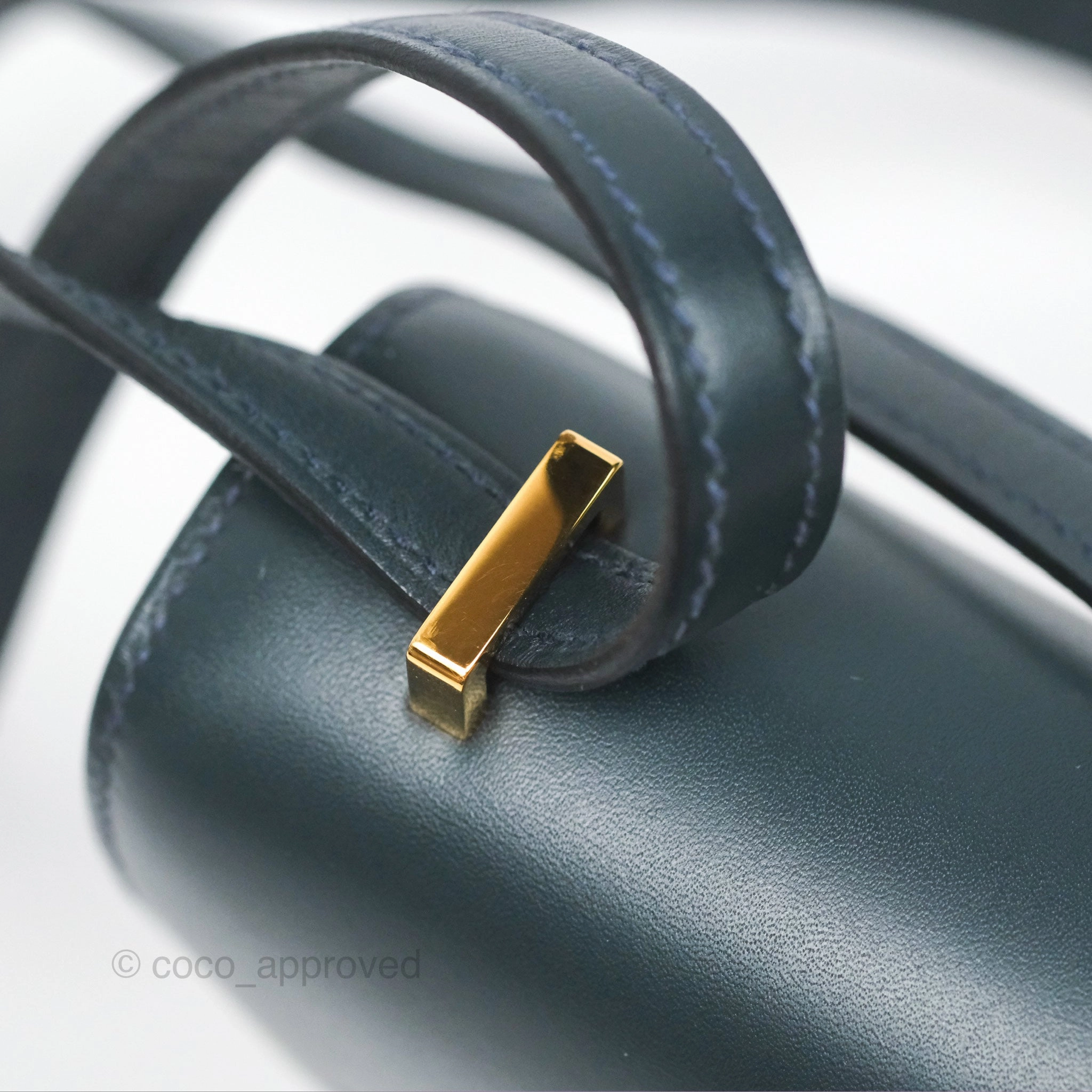 Herms Constance Mini 18cm Veau Rousseau Veau Monsieur Gold Hardware