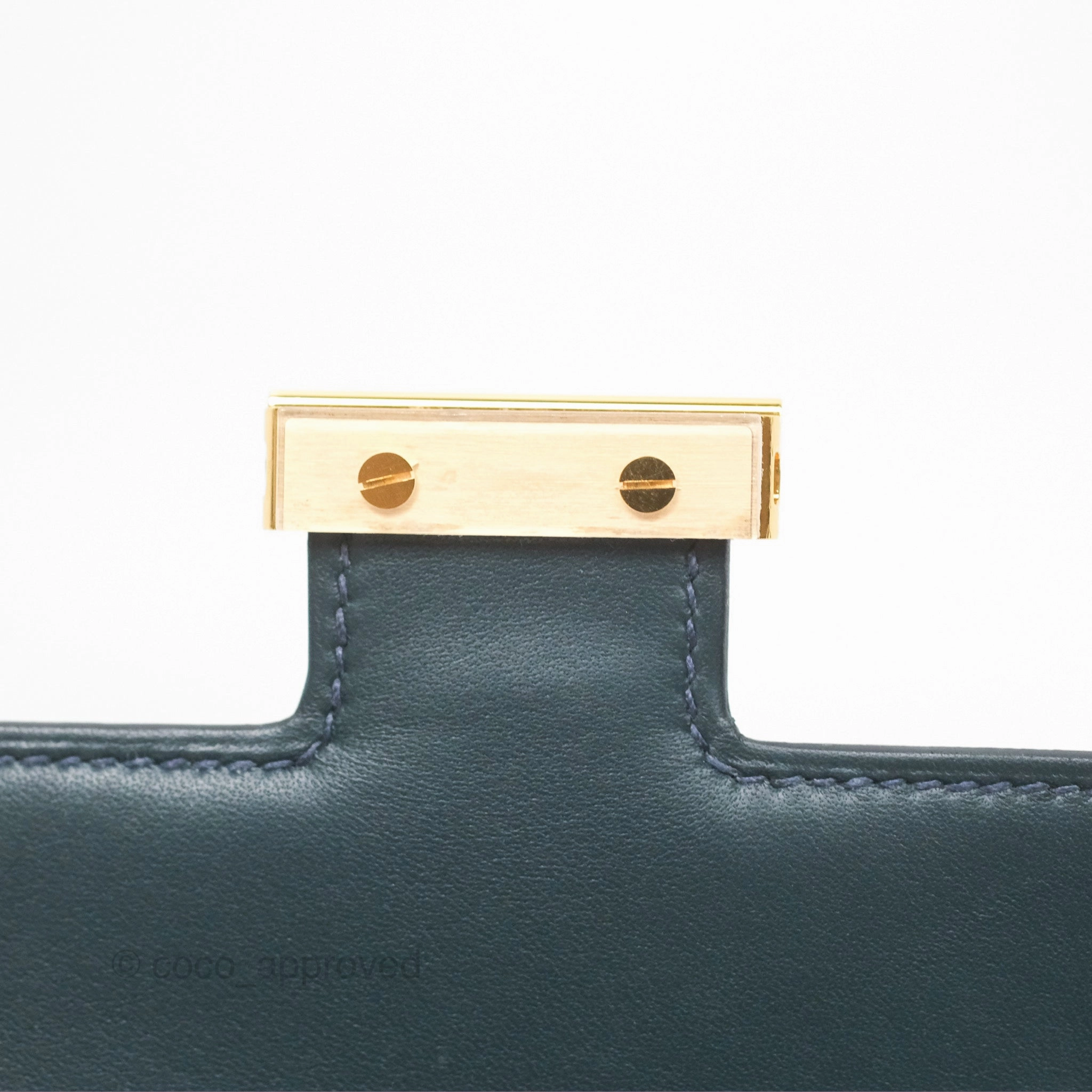 Herms Constance Mini 18cm Veau Rousseau Veau Monsieur Gold Hardware