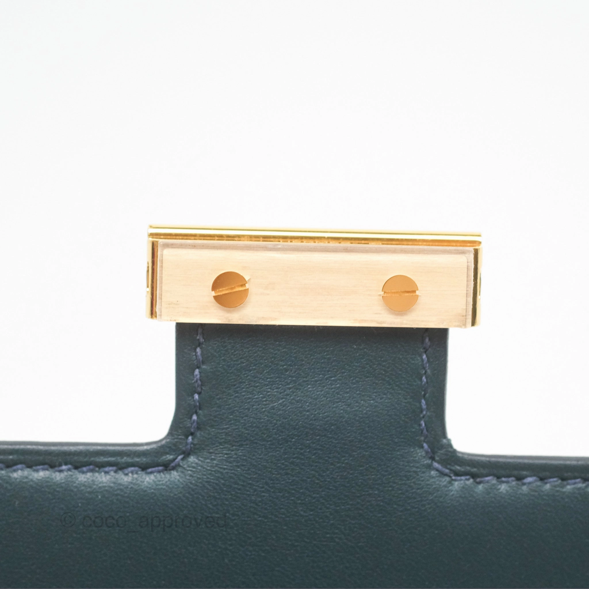 Herms Constance Mini 18cm Veau Rousseau Veau Monsieur Gold Hardware