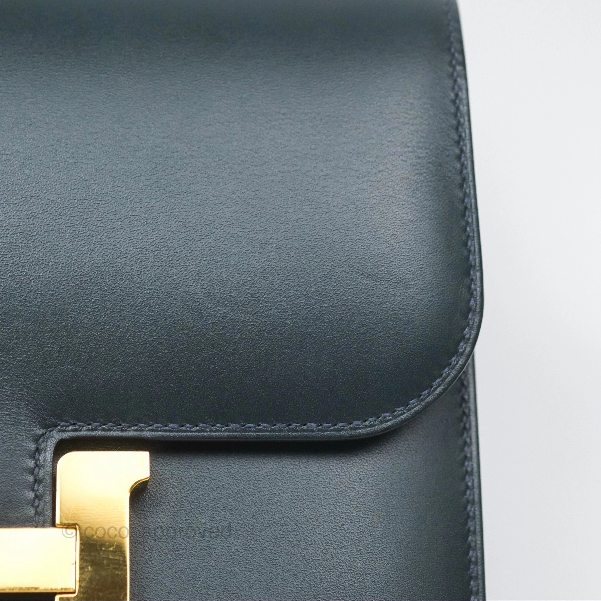Herms Constance Mini 18cm Veau Rousseau Veau Monsieur Gold Hardware