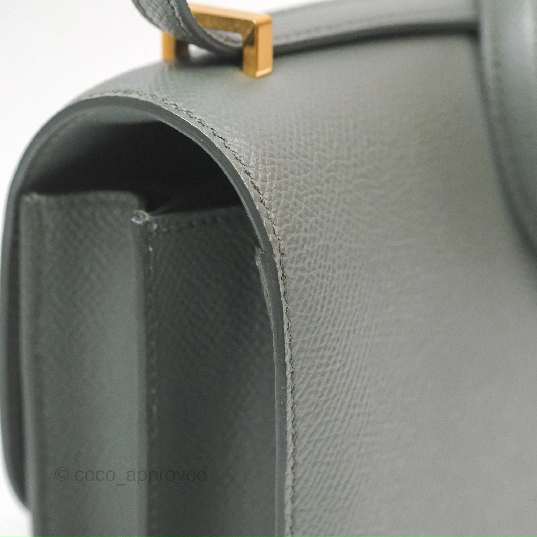 Herms Constance Mini 18cm Vert Amande Epsom Gold Hardware