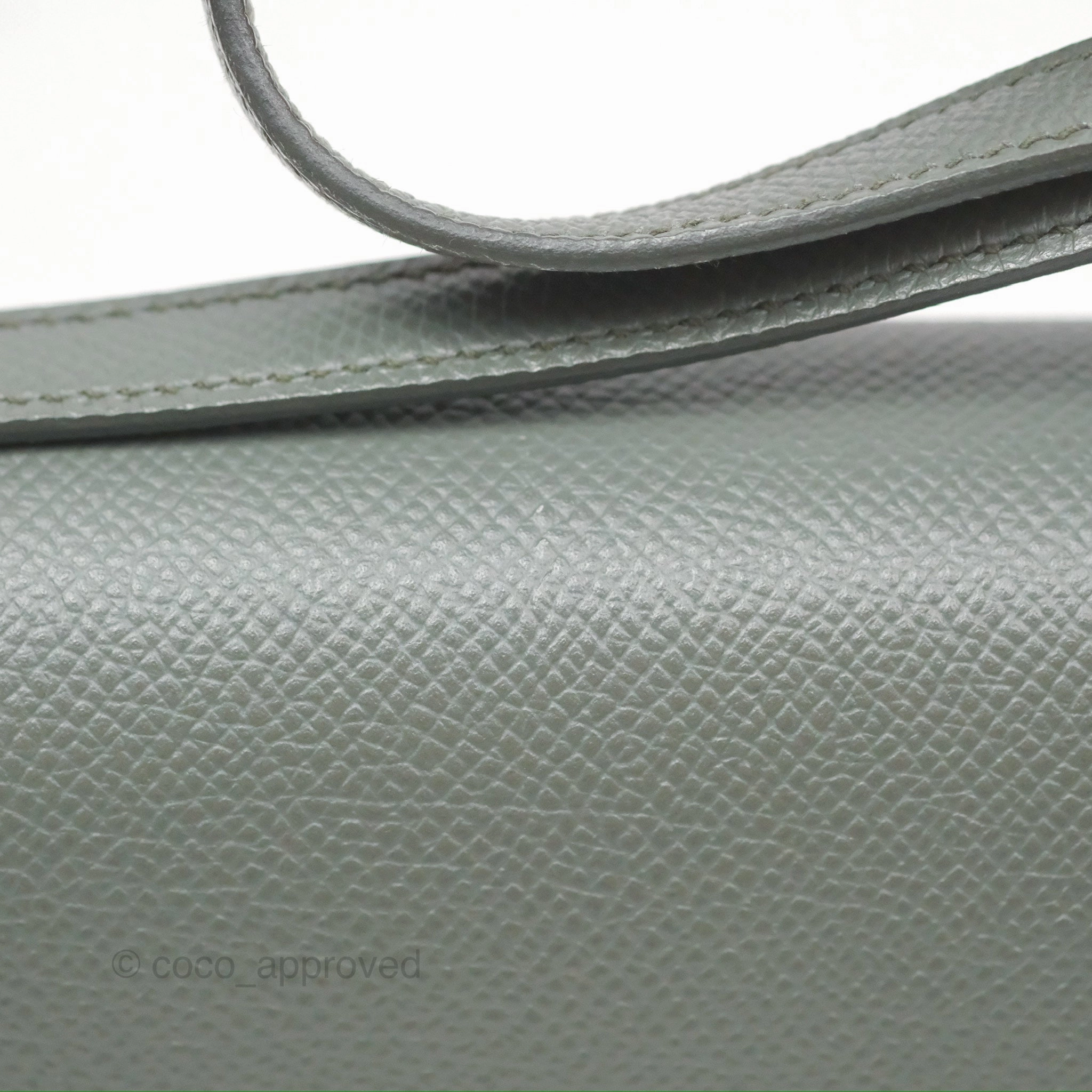 Herms Constance Mini 18cm Vert Amande Epsom Gold Hardware