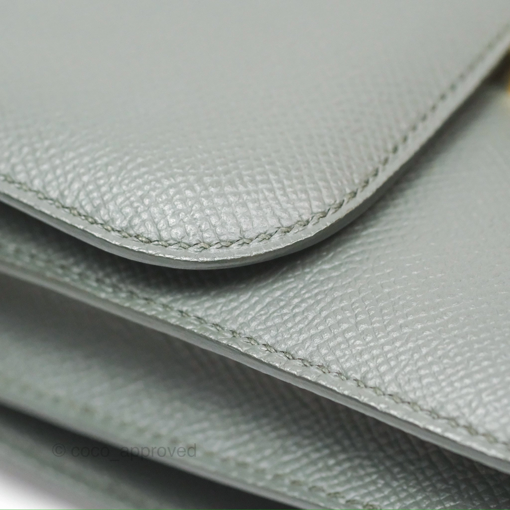 Herms Constance Mini 18cm Vert Amande Epsom Gold Hardware
