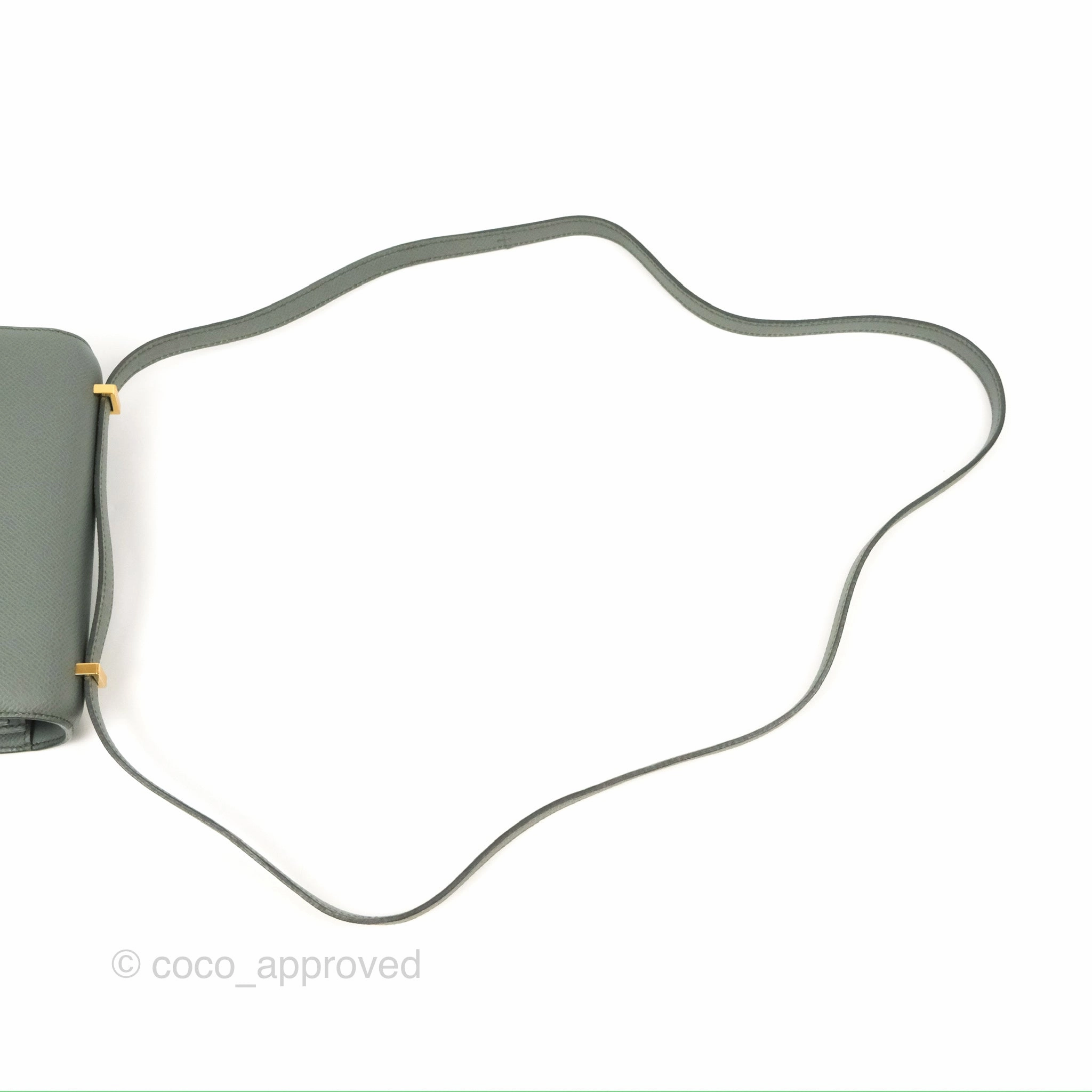 Herms Constance Mini 18cm Vert Amande Epsom Gold Hardware
