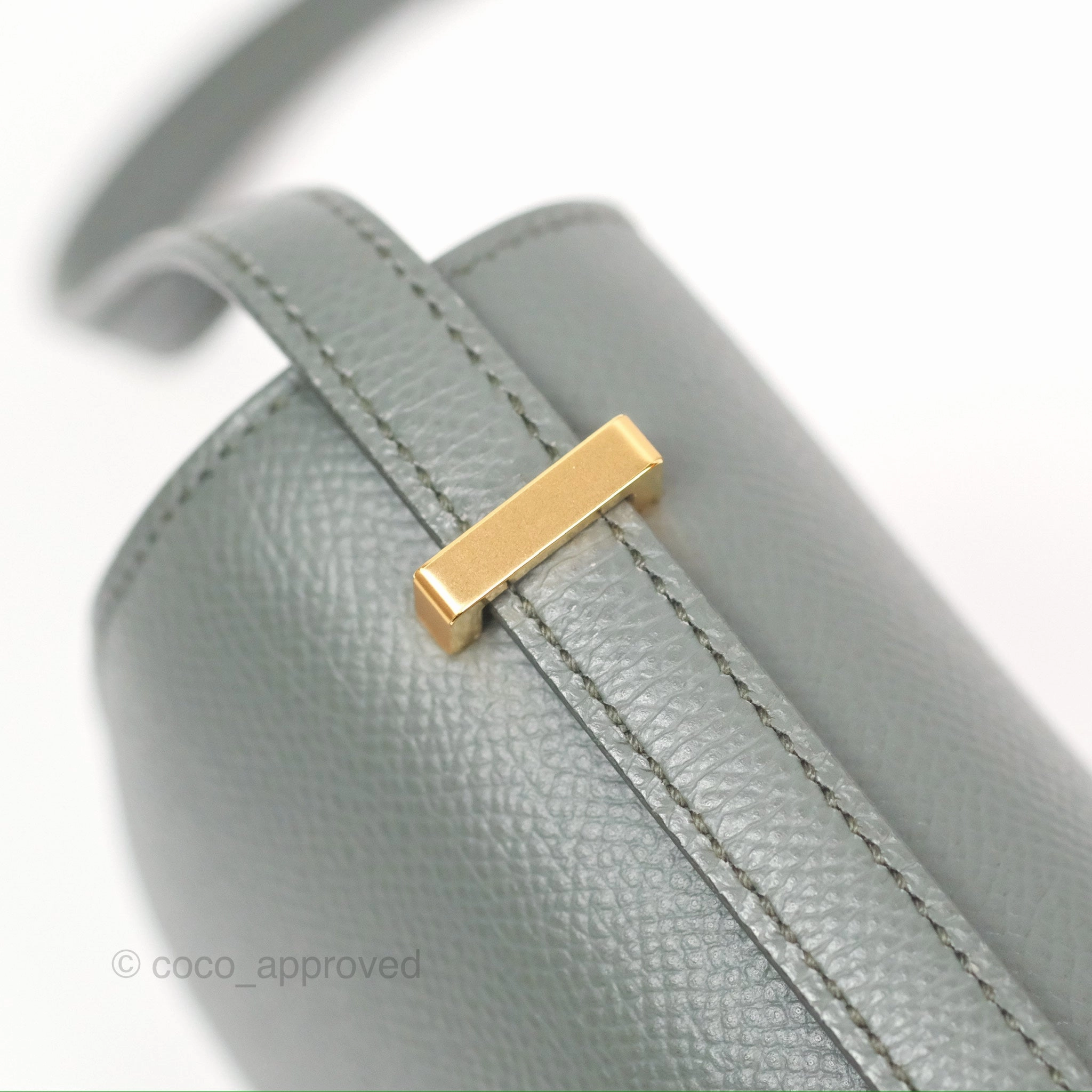 Herms Constance Mini 18cm Vert Amande Epsom Gold Hardware