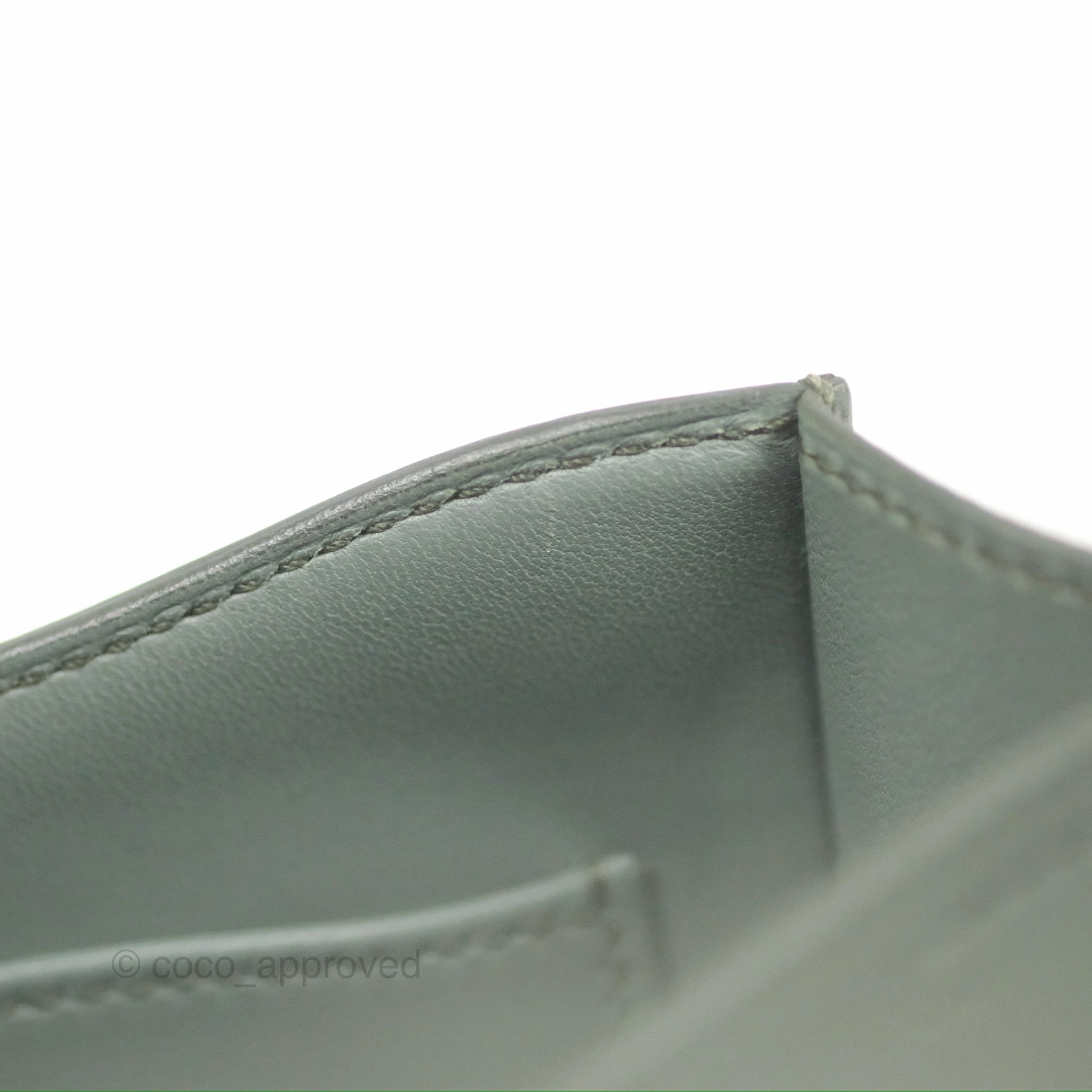 Herms Constance Mini 18cm Vert Amande Epsom Gold Hardware