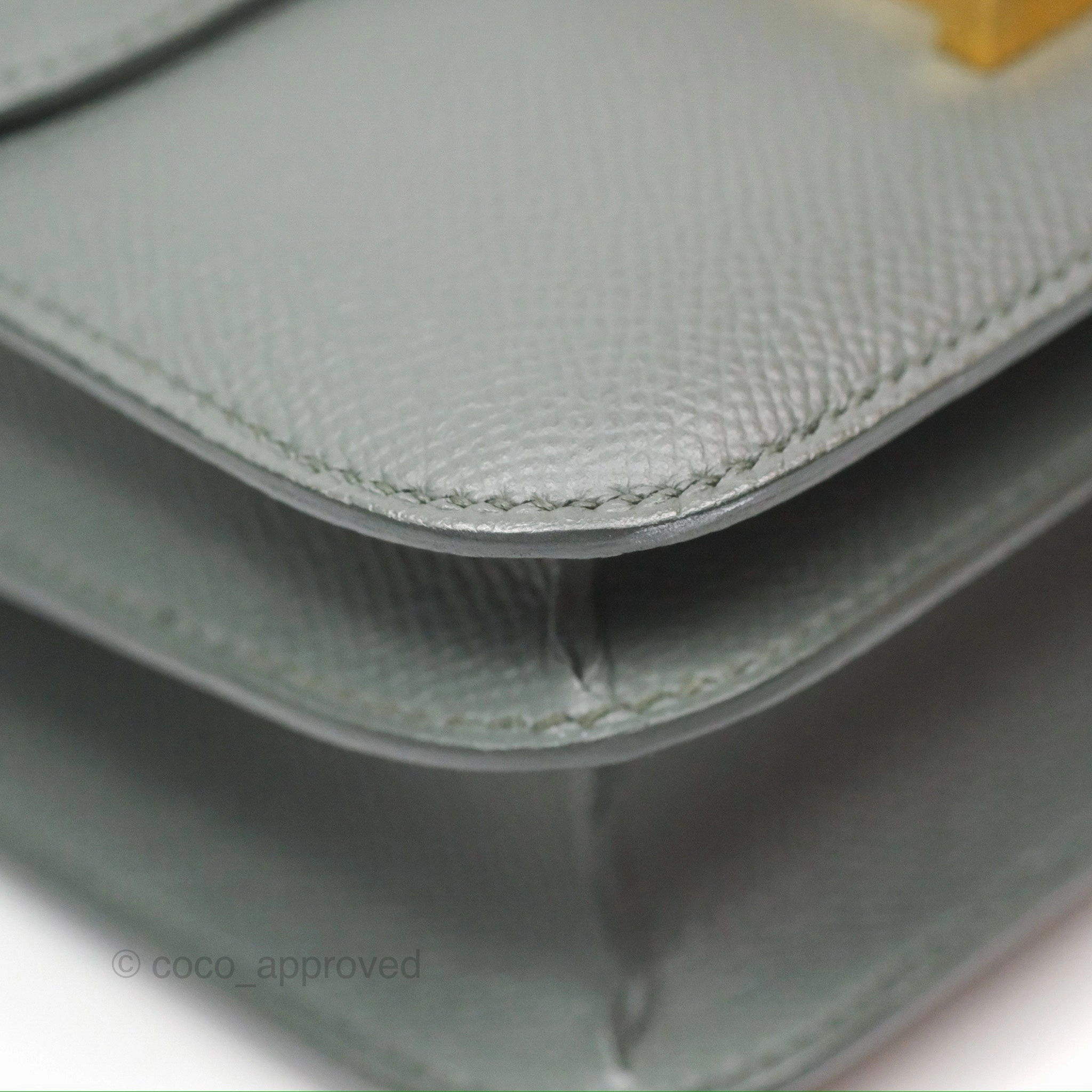 Herms Constance Mini 18cm Vert Amande Epsom Gold Hardware