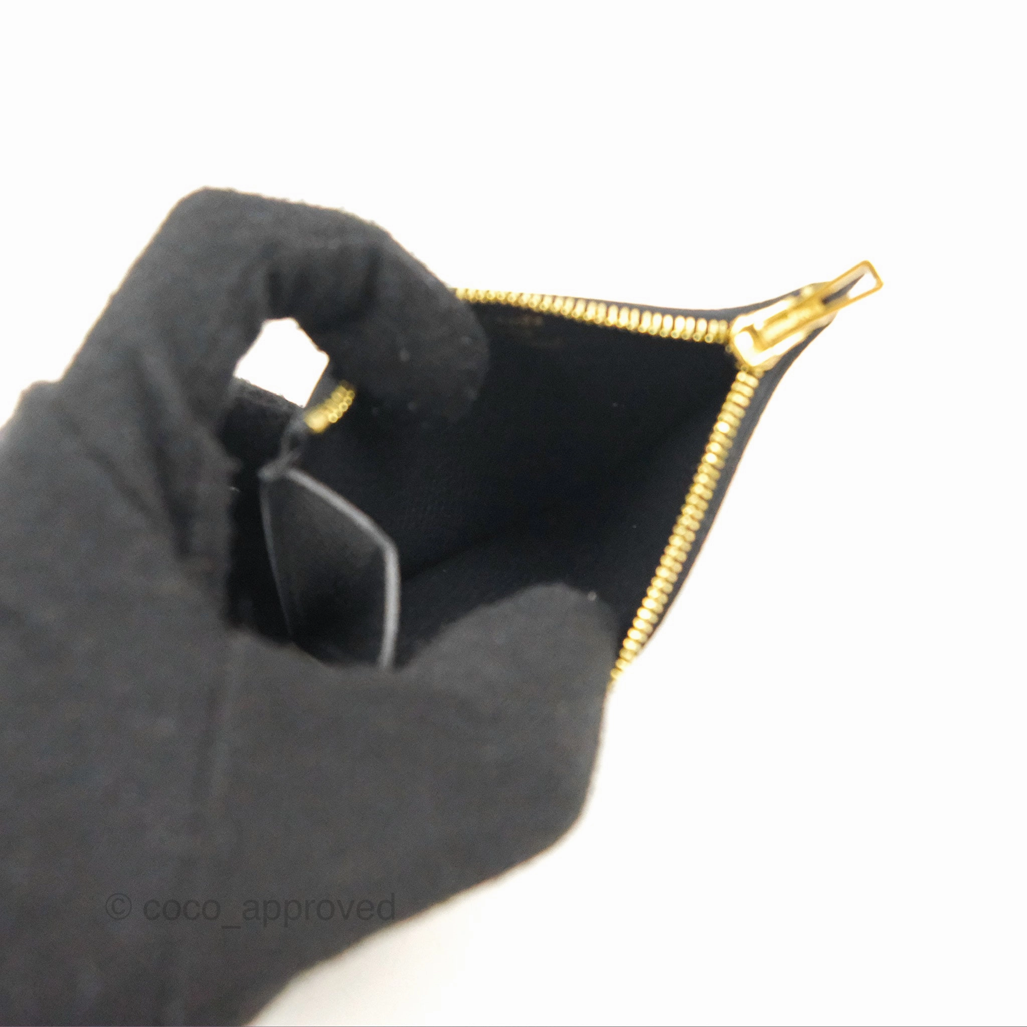 Herms Constance Slim Wallet Black Epsom Rose Gold Hardware