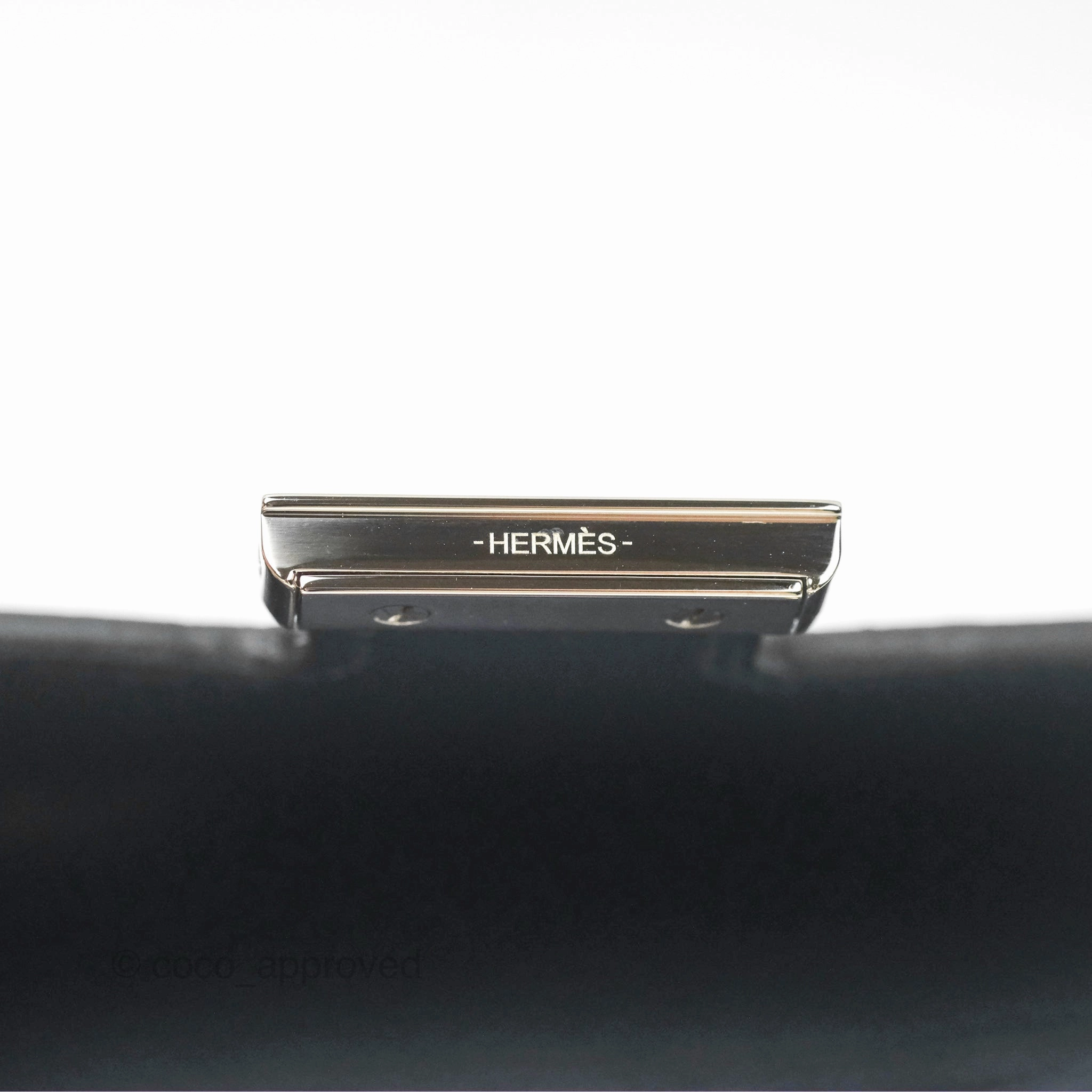 Herms Constance Slim Wallet Bleu Nuit 2Z Evercolor Palladium Hardware