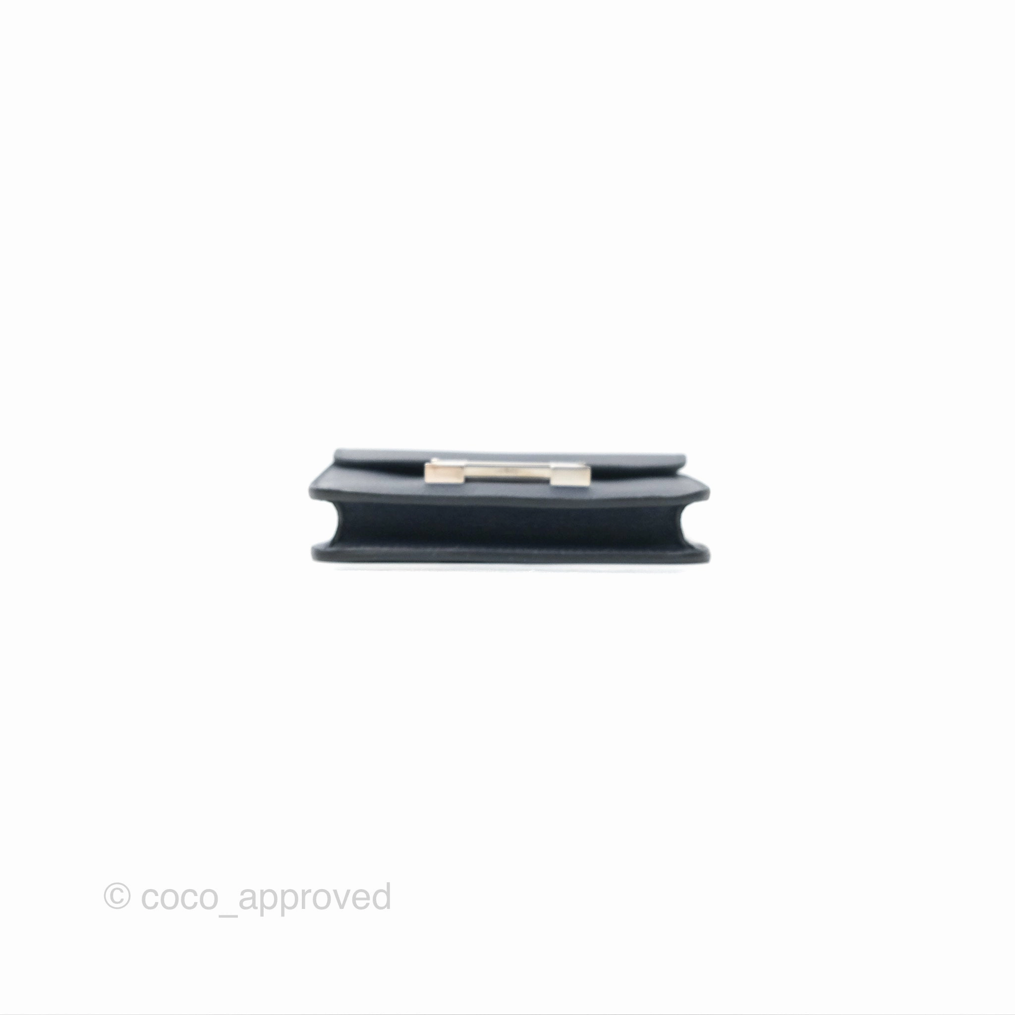 Herms Constance Slim Wallet Bleu Nuit 2Z Evercolor Palladium Hardware