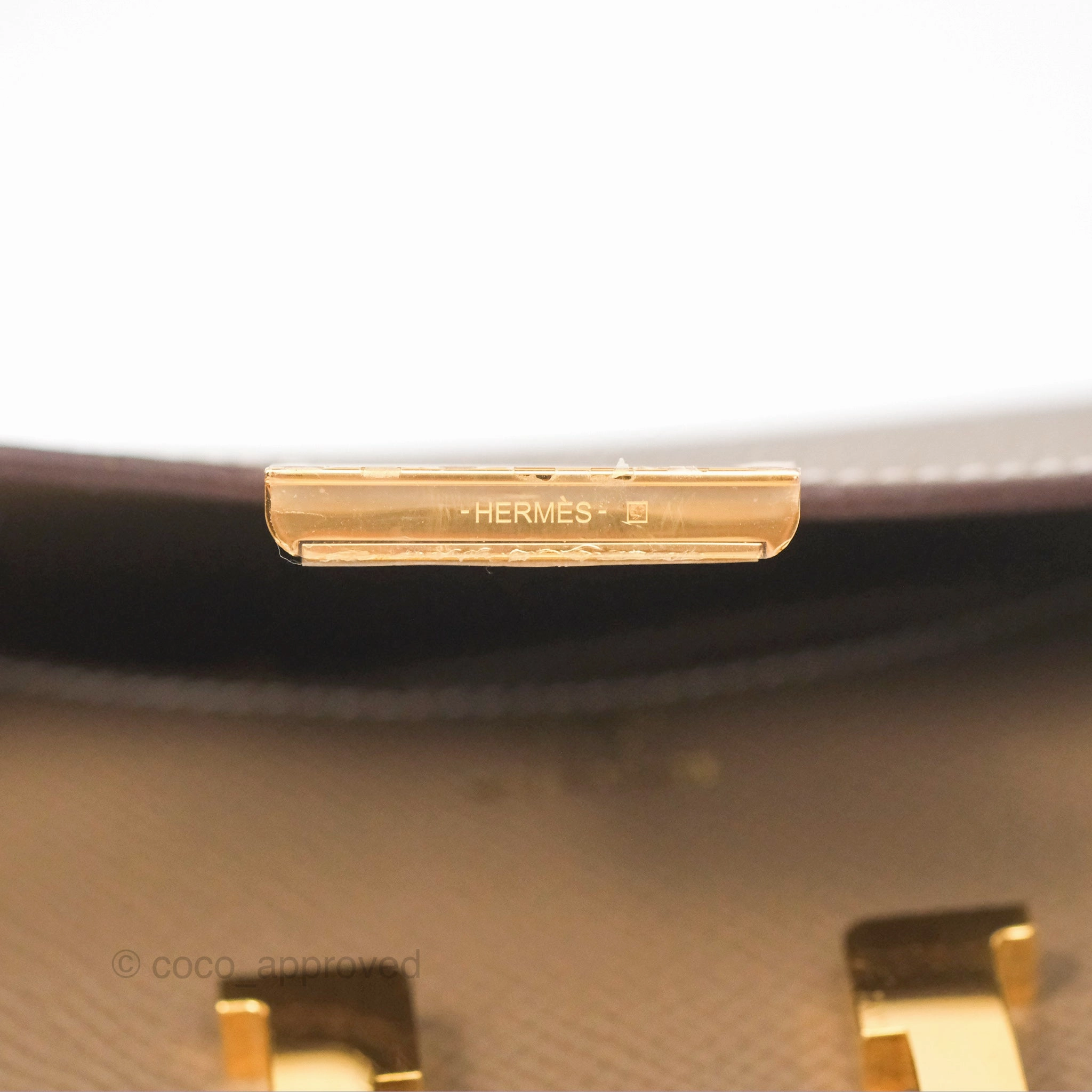 Herms Constance Slim Wallet Etoupe Epsom Gold Hardware