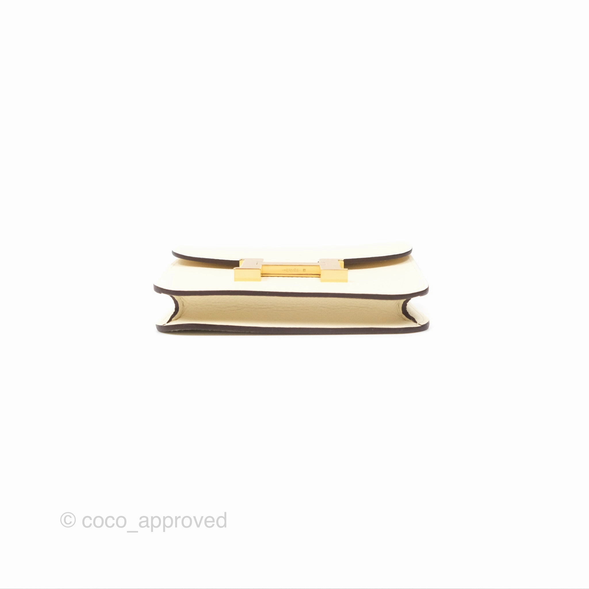 Herms Constance Slim Wallet Nata I2 Epsom Gold Hardware