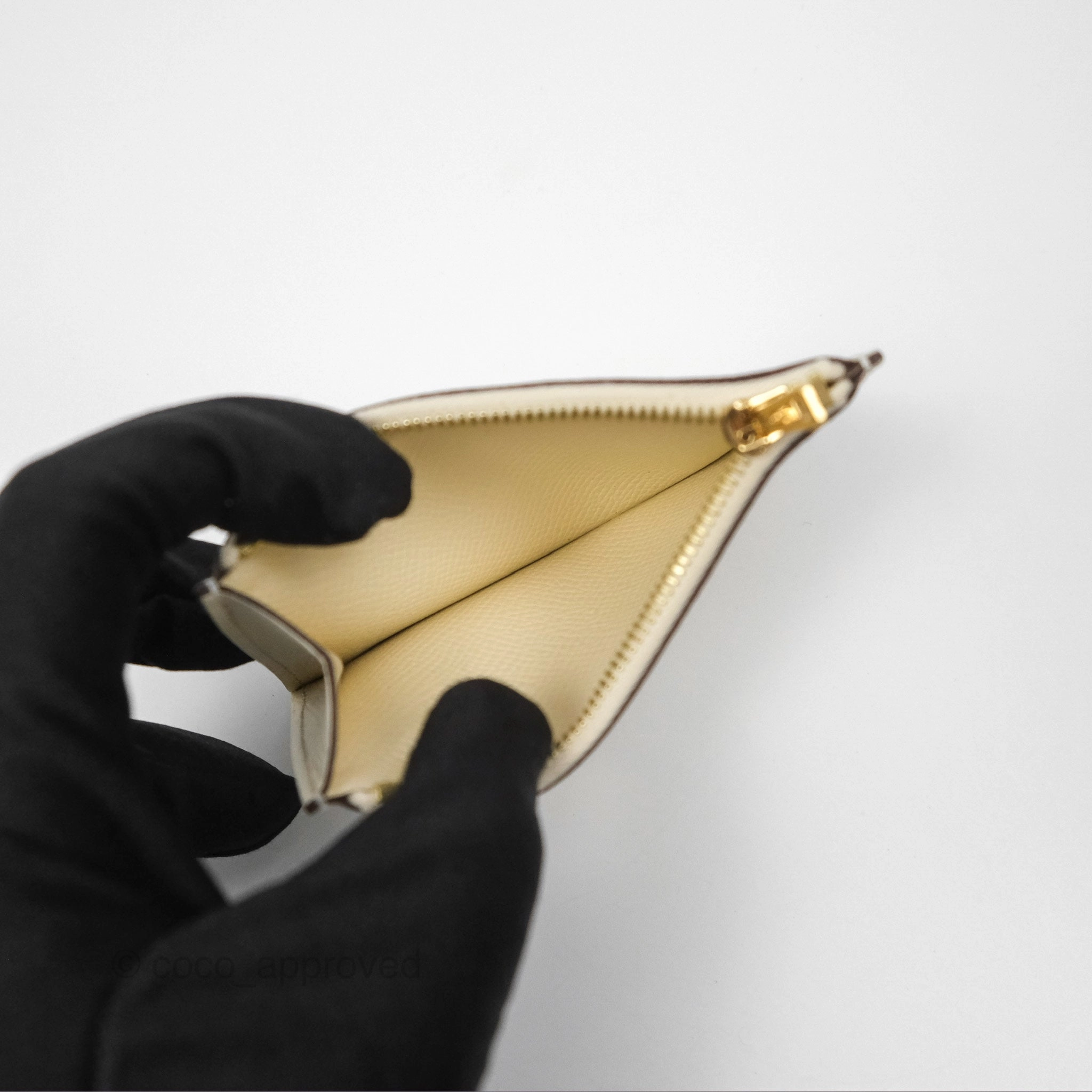 Herms Constance Slim Wallet Nata I2 Epsom Gold Hardware