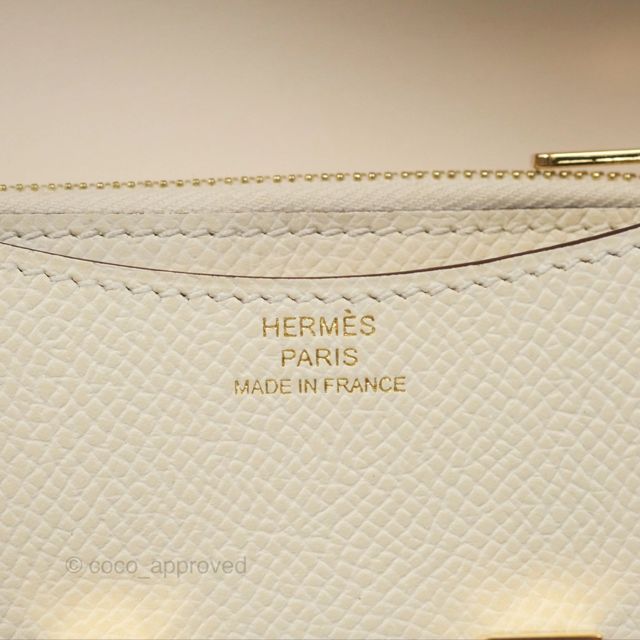 Herms Constance Slim Wallet Nata I2 Epsom Gold Hardware