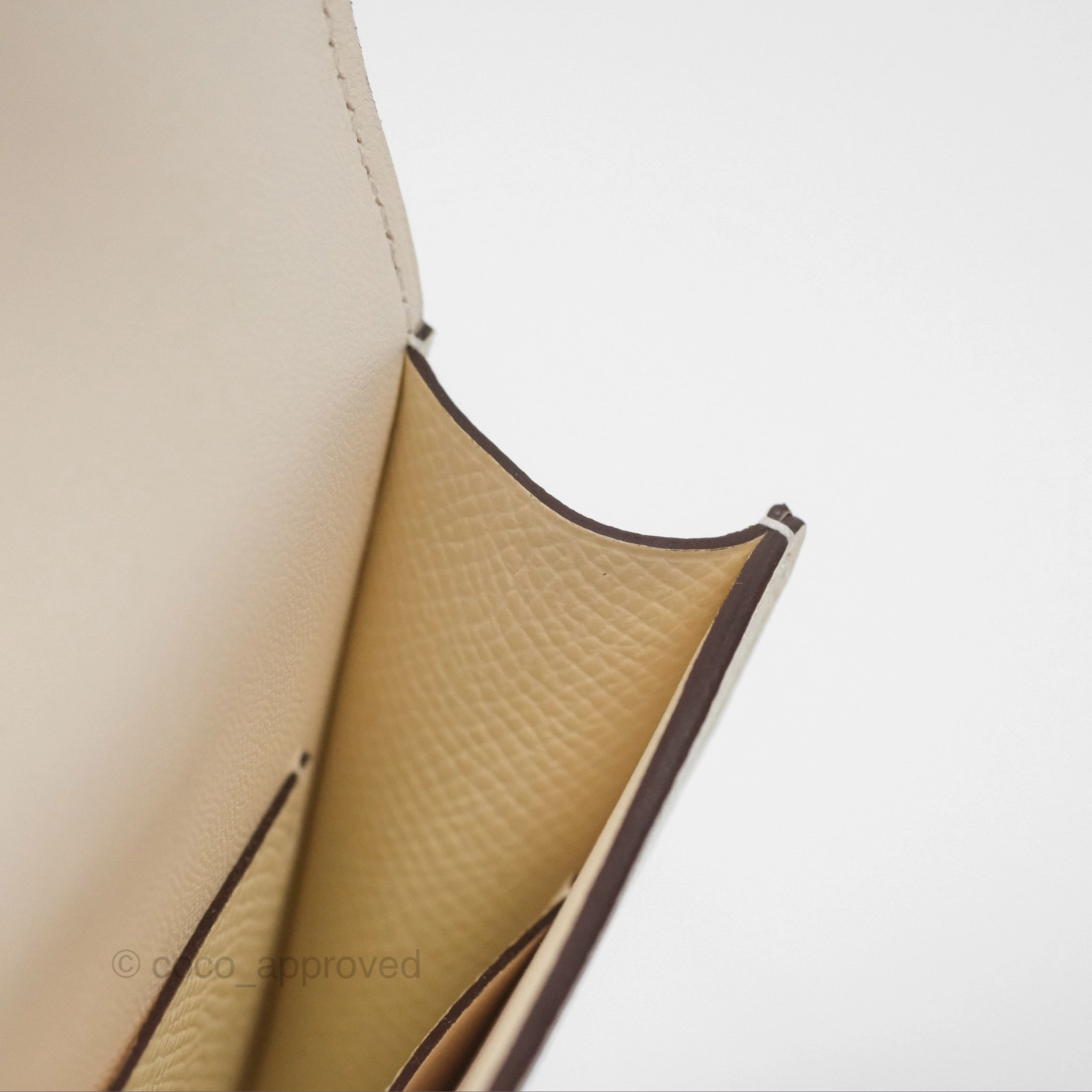 Herms Constance Slim Wallet Nata I2 Epsom Gold Hardware