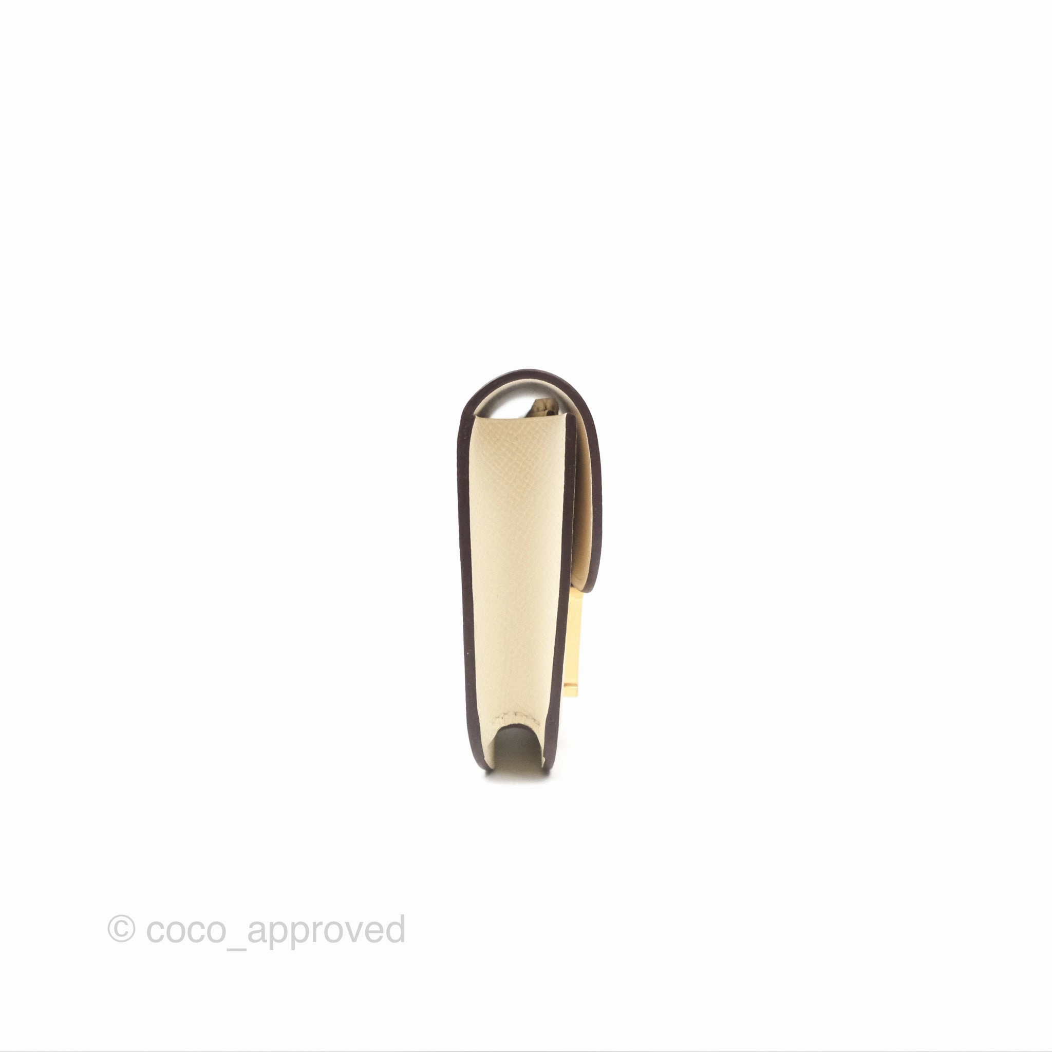 Herms Constance Slim Wallet Nata I2 Epsom Gold Hardware