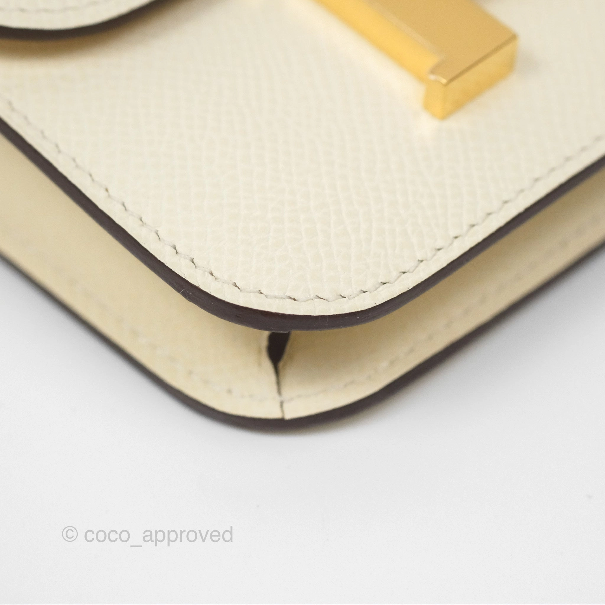 Herms Constance Slim Wallet Nata I2 Epsom Gold Hardware