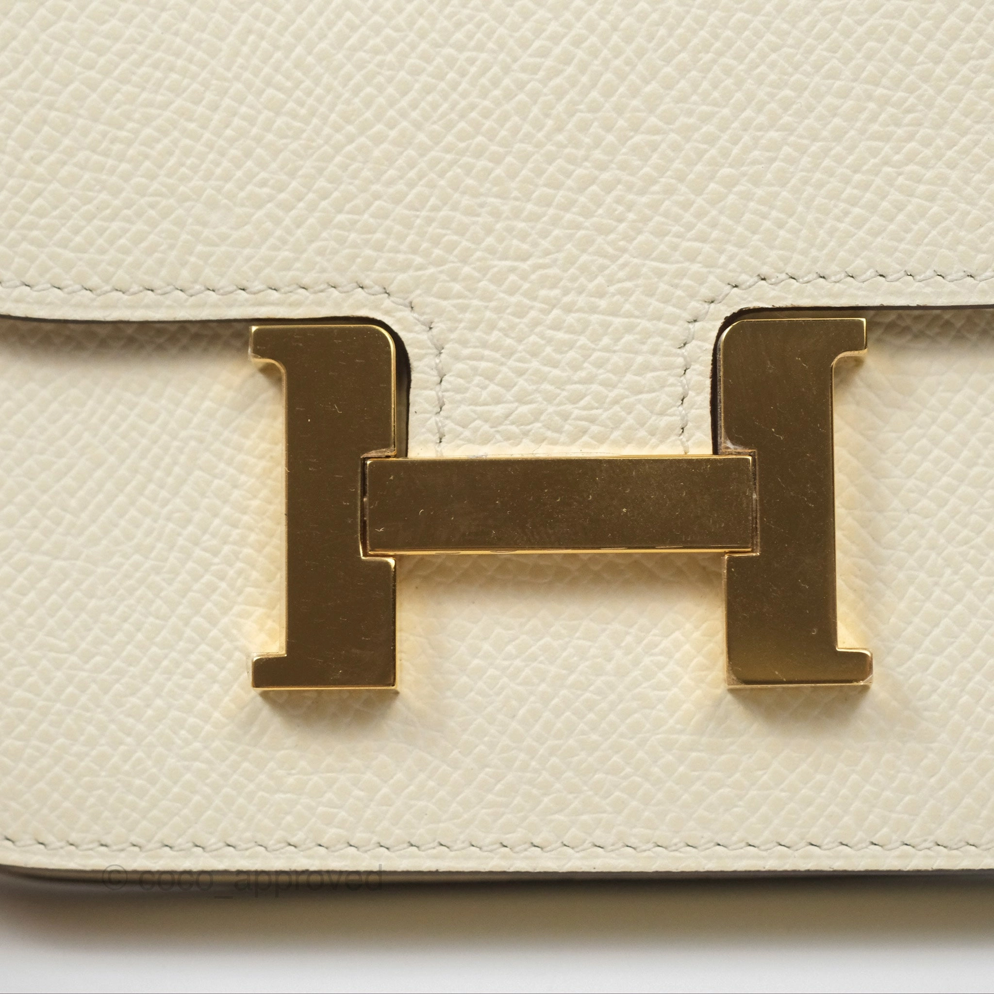 Herms Constance Slim Wallet Nata I2 Epsom Gold Hardware