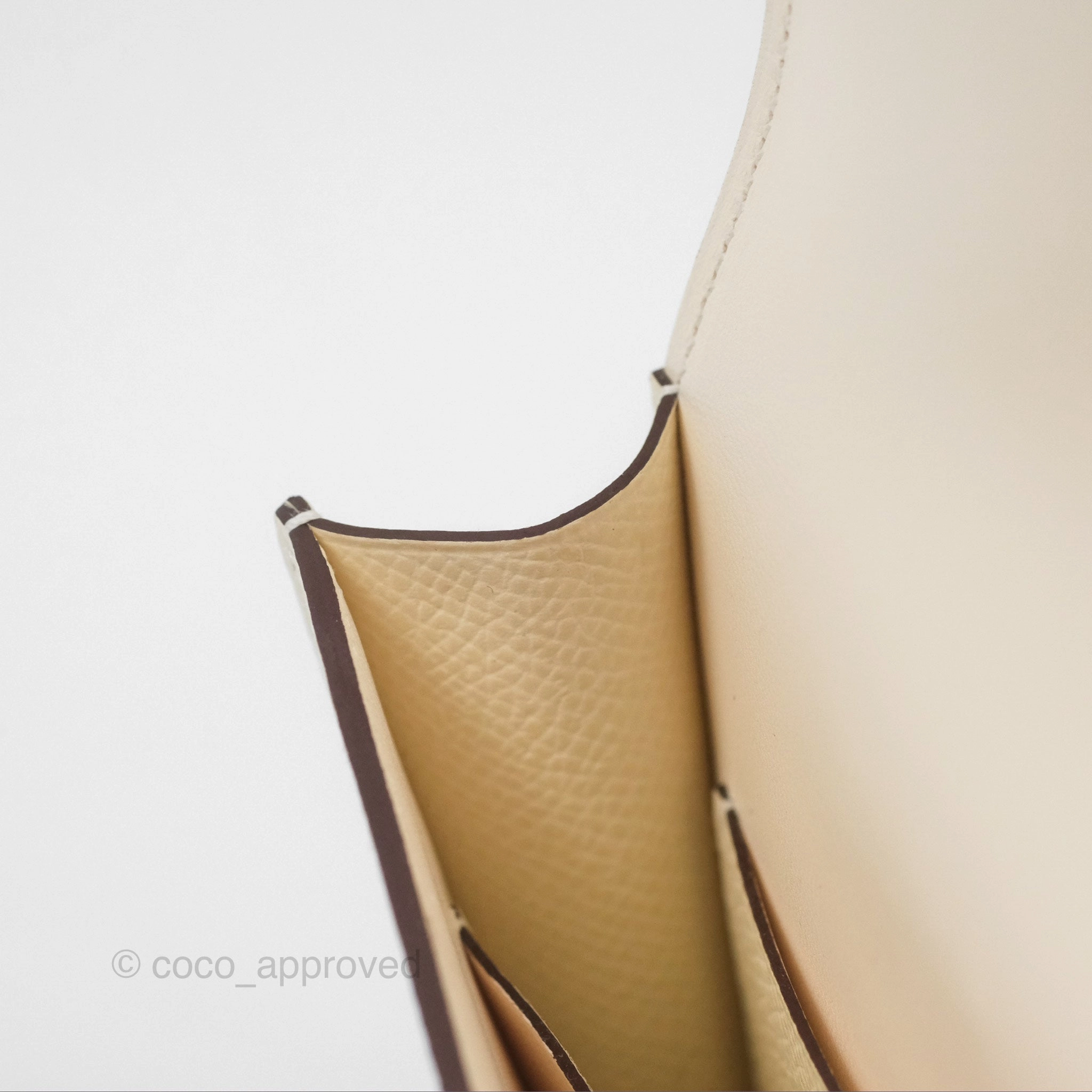 Herms Constance Slim Wallet Nata I2 Epsom Gold Hardware