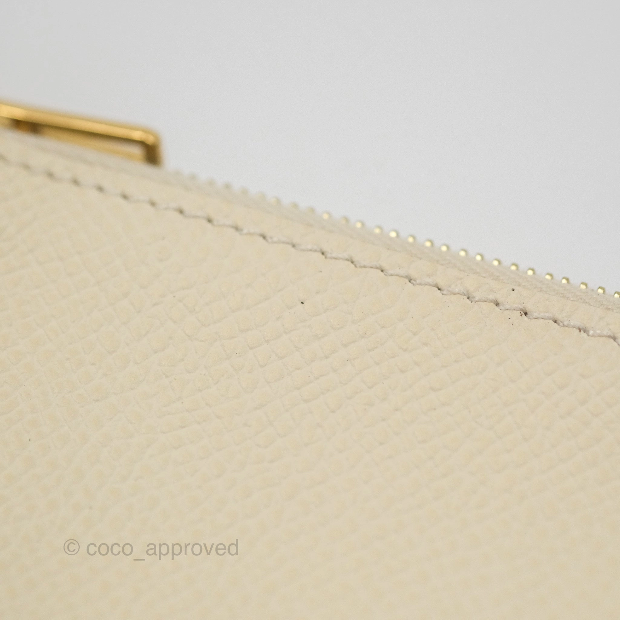 Herms Constance Slim Wallet Nata I2 Epsom Gold Hardware