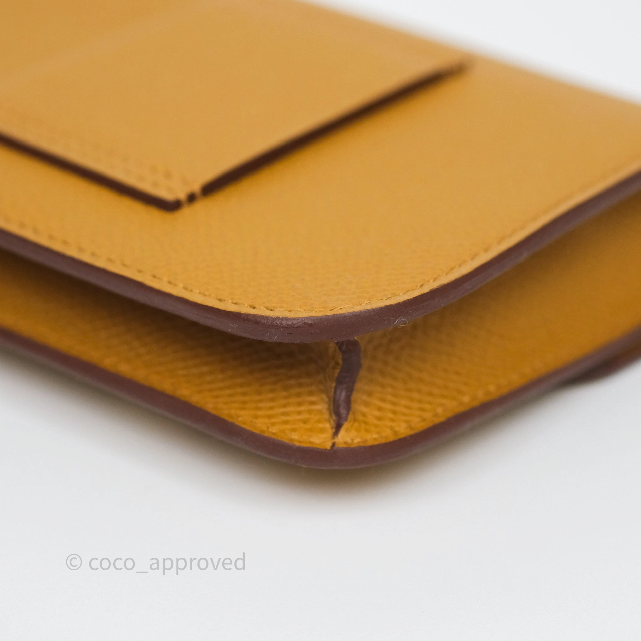 Herms Constance Slim Wallet Sesame 2S Epsom Palladium Hardware
