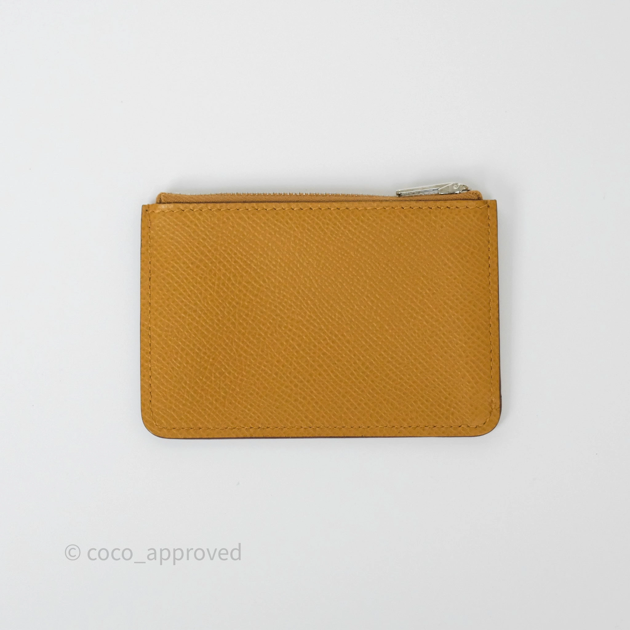 Herms Constance Slim Wallet Sesame 2S Epsom Palladium Hardware