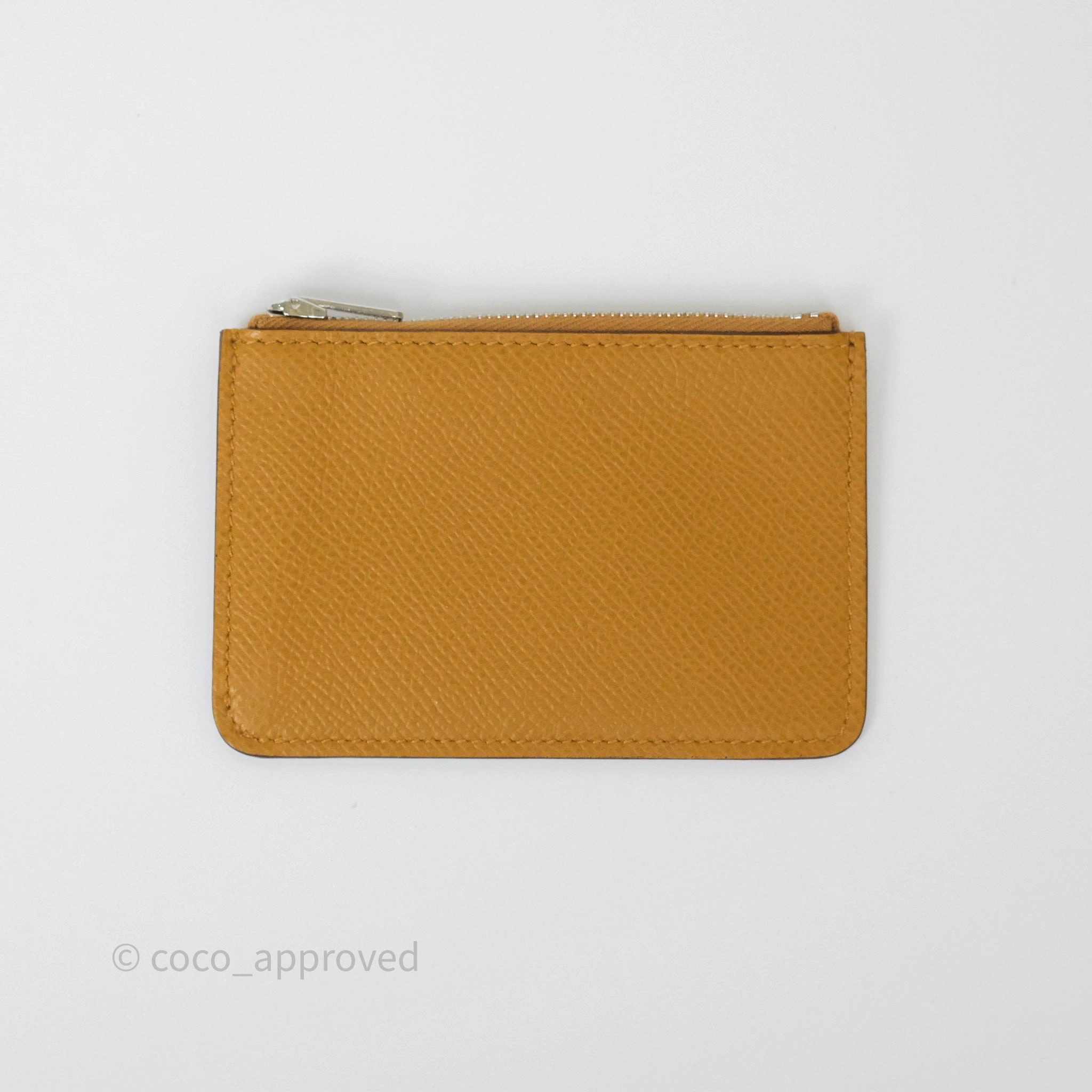 Herms Constance Slim Wallet Sesame 2S Epsom Palladium Hardware