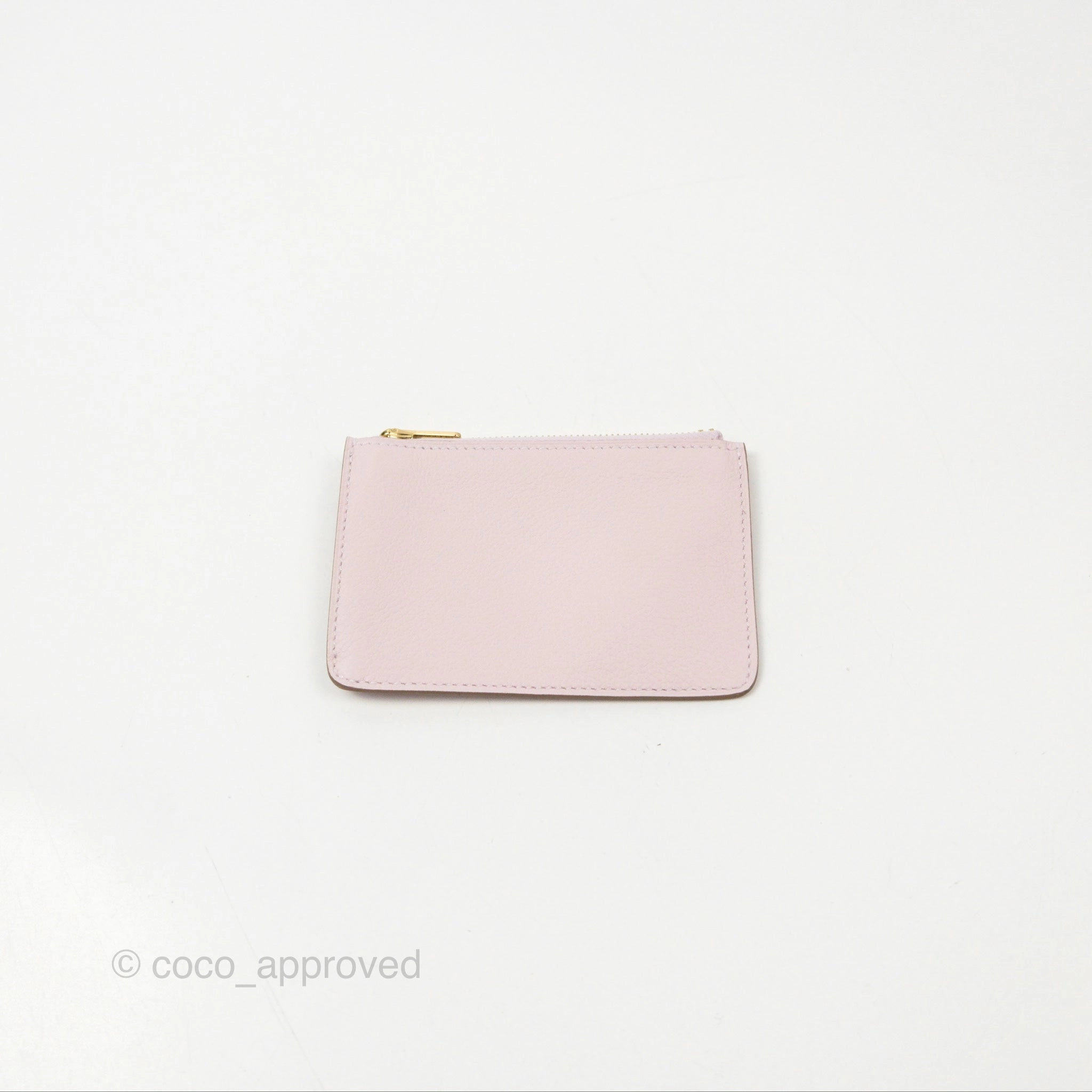 Herms Constance Slim Wallet Vert Rousseau / Mauve Pale Evercolor Gold Hardware
