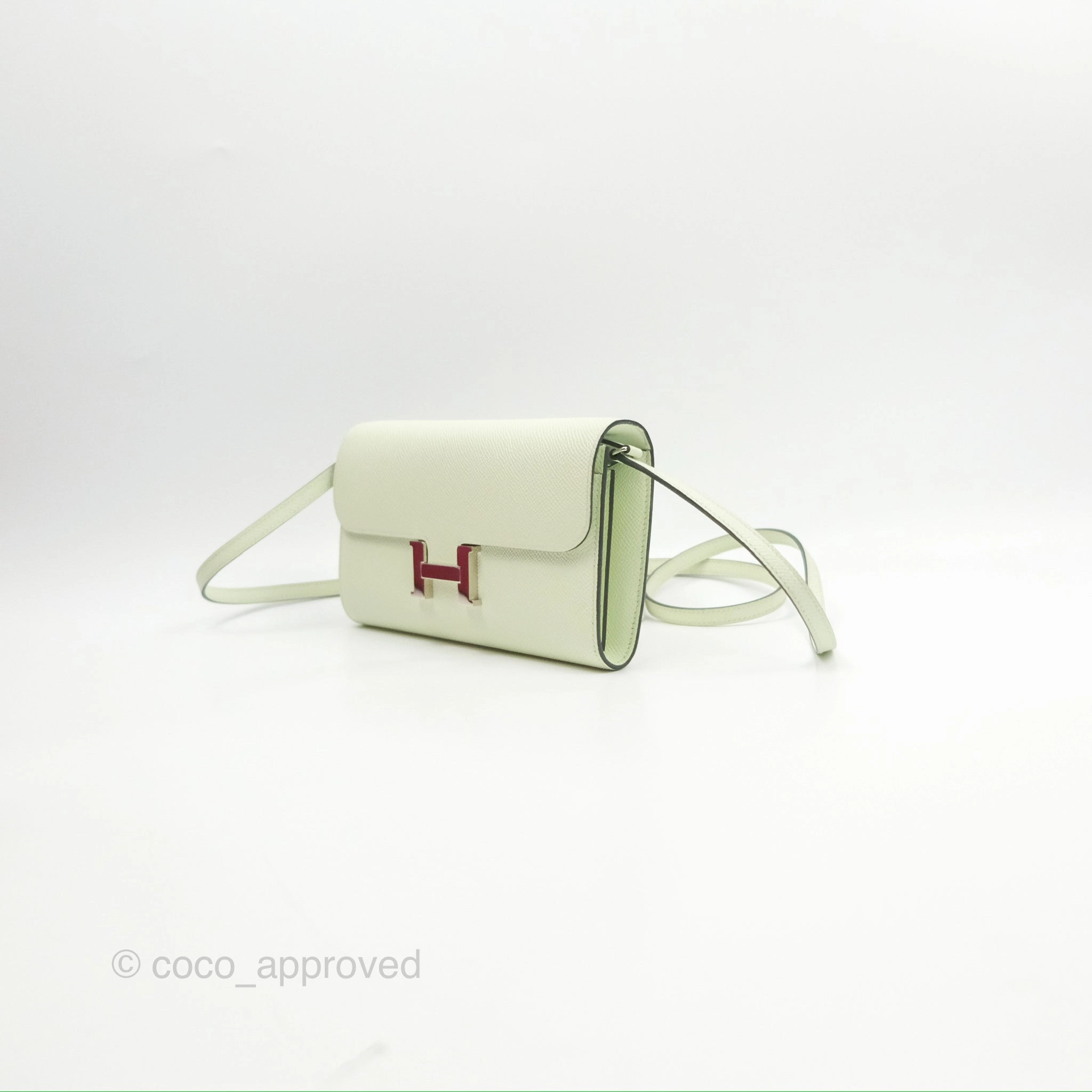 Herms Constance To Go Wallet Vert Fizz Epsom Palladium Hardware
