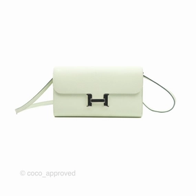 Herms Constance To Go Wallet Vert Fizz Epsom Palladium Hardware