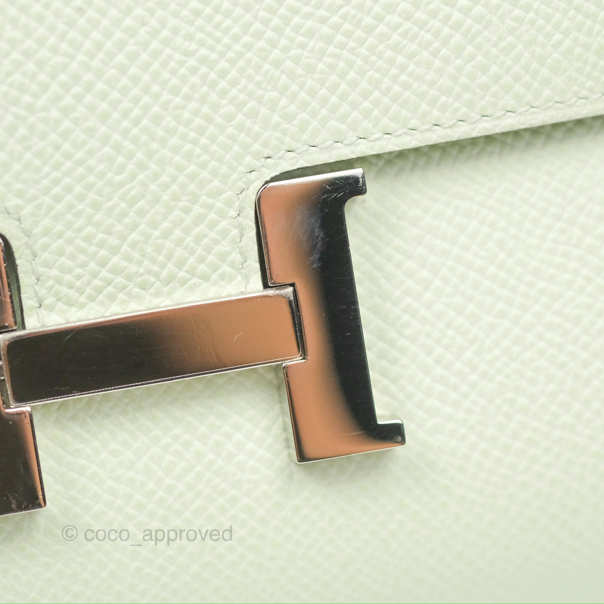 Herms Constance To Go Wallet Vert Fizz Epsom Palladium Hardware